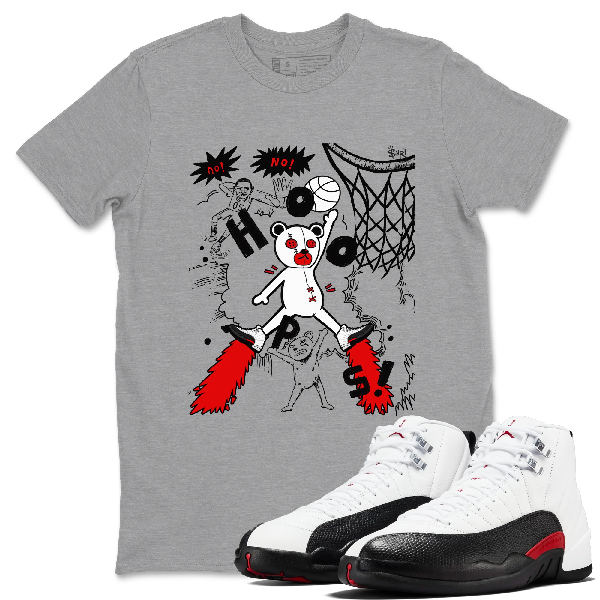 Stop The Bear snkmatch Tees - Air Jordan 12 Taxi Flip