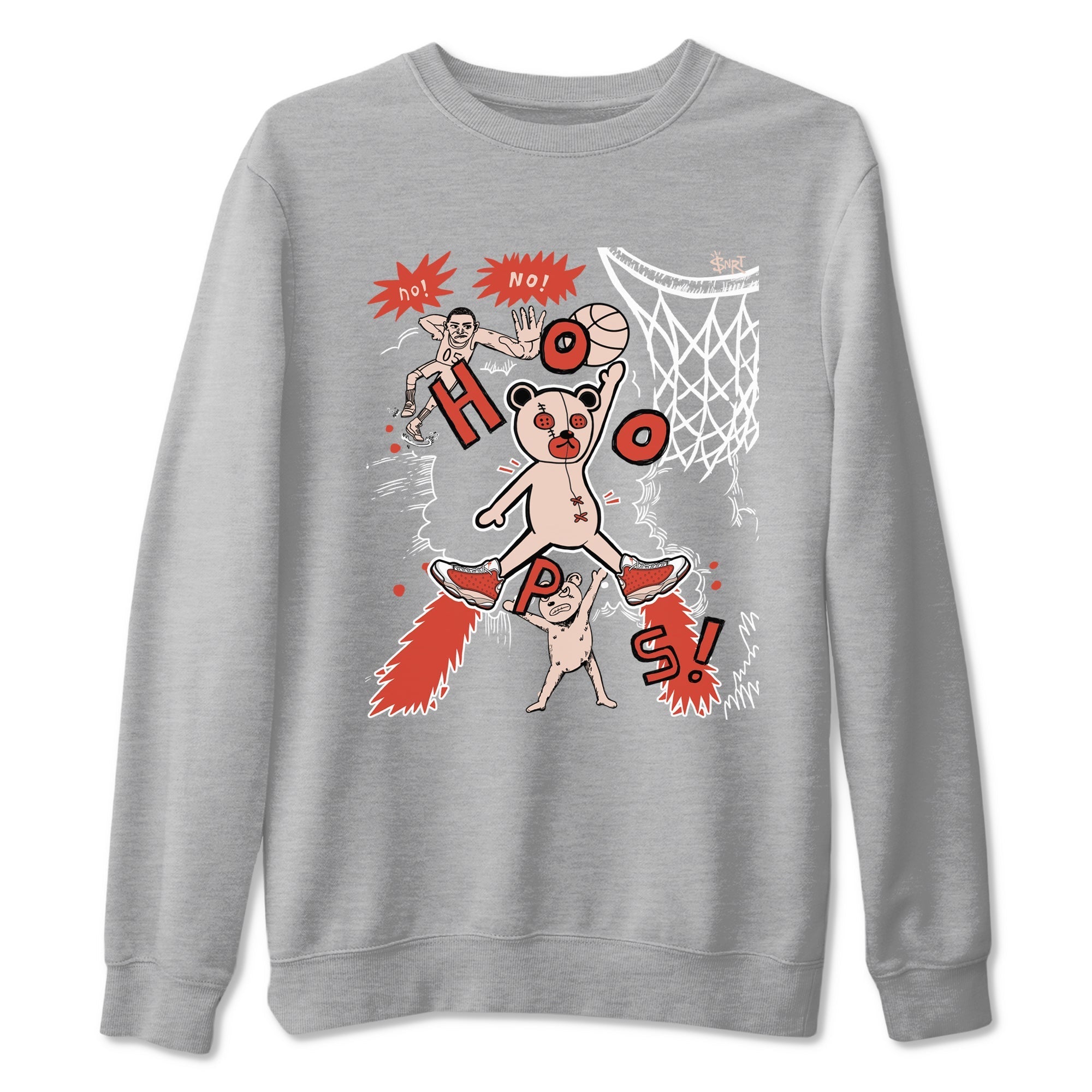 Stop The Bear snkmatch Tees - Air Jordan 13 Dune Red