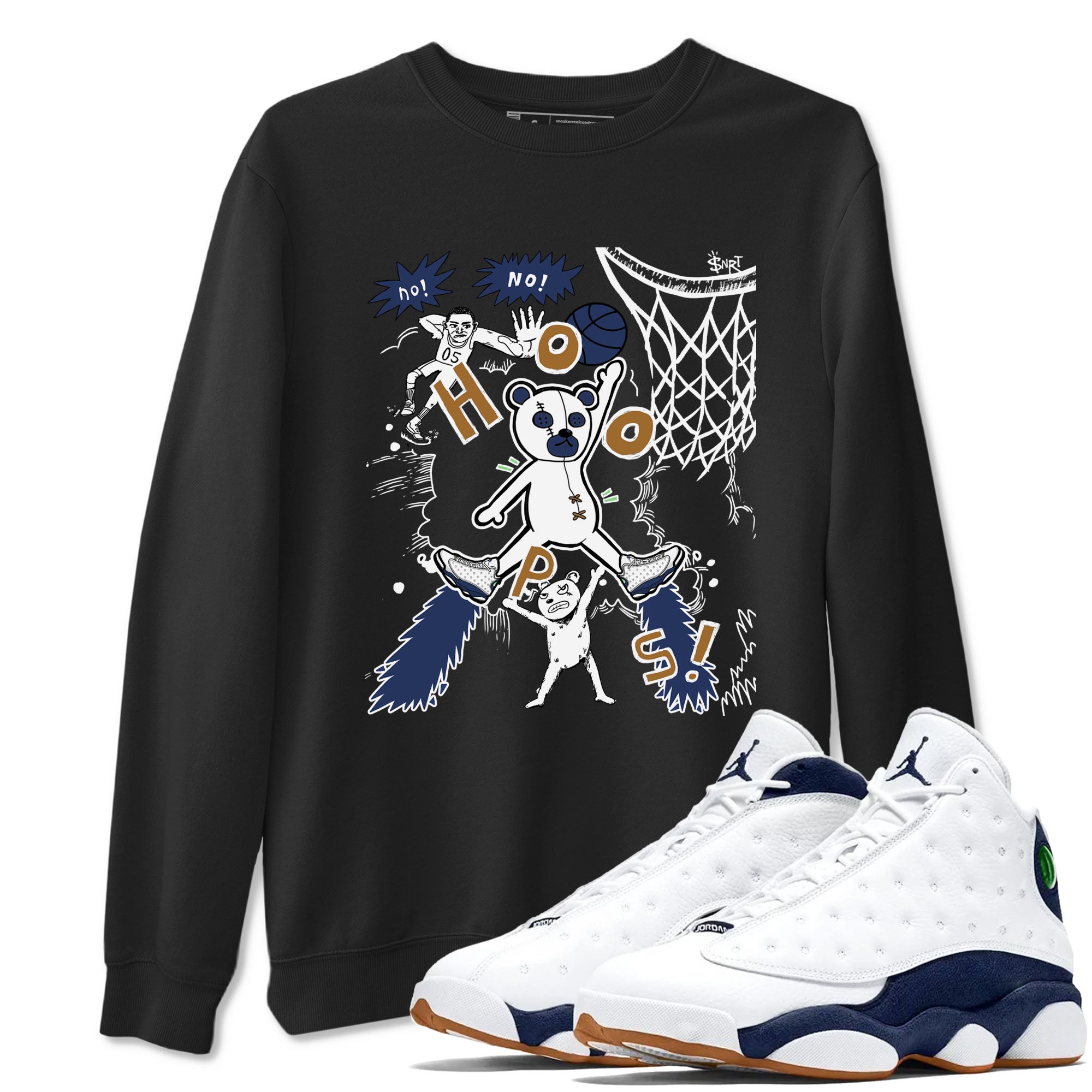 Stop The Bear snkmatch Tees - Air Jordan 13 Midnight Navy