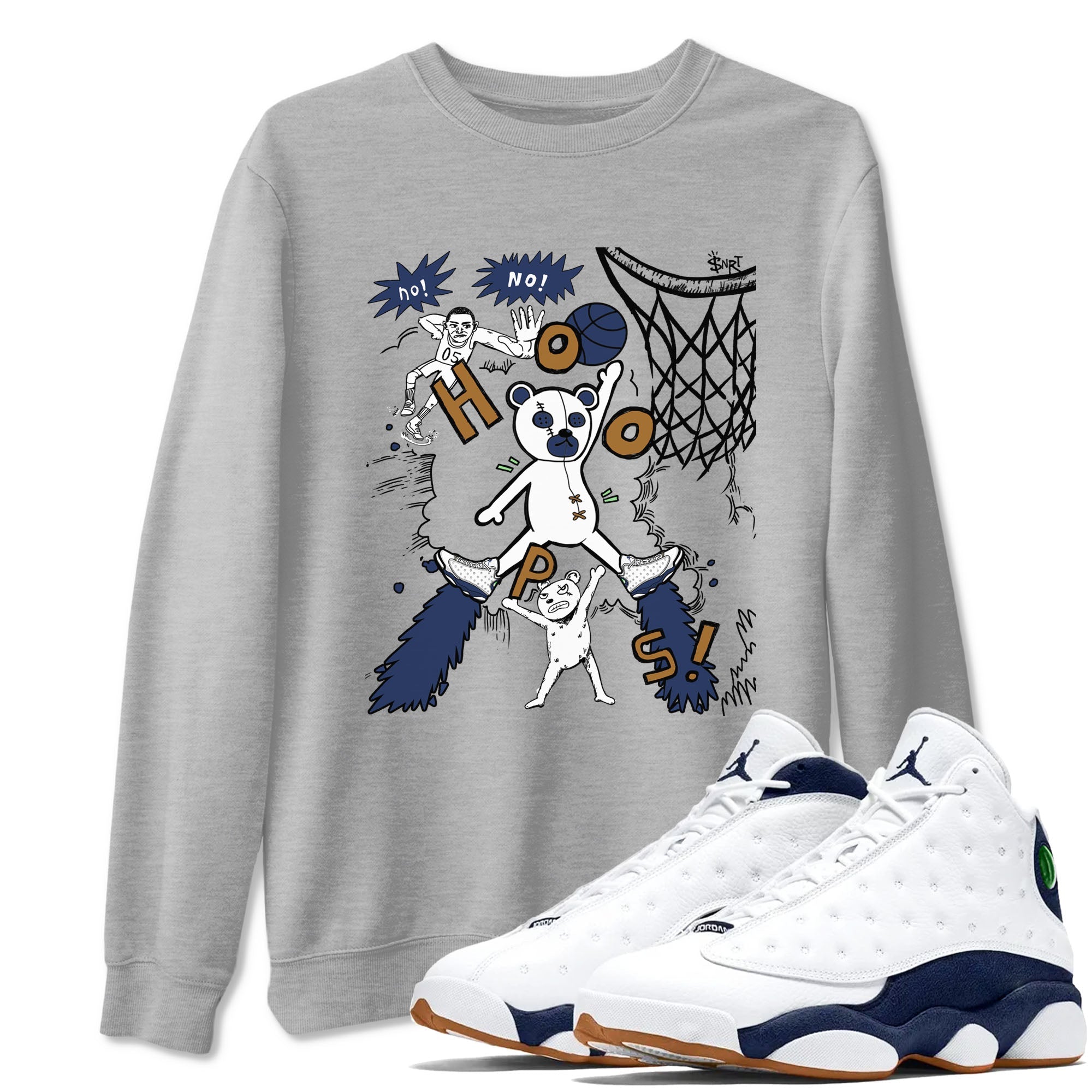 Stop The Bear snkmatch Tees - Air Jordan 13 Midnight Navy
