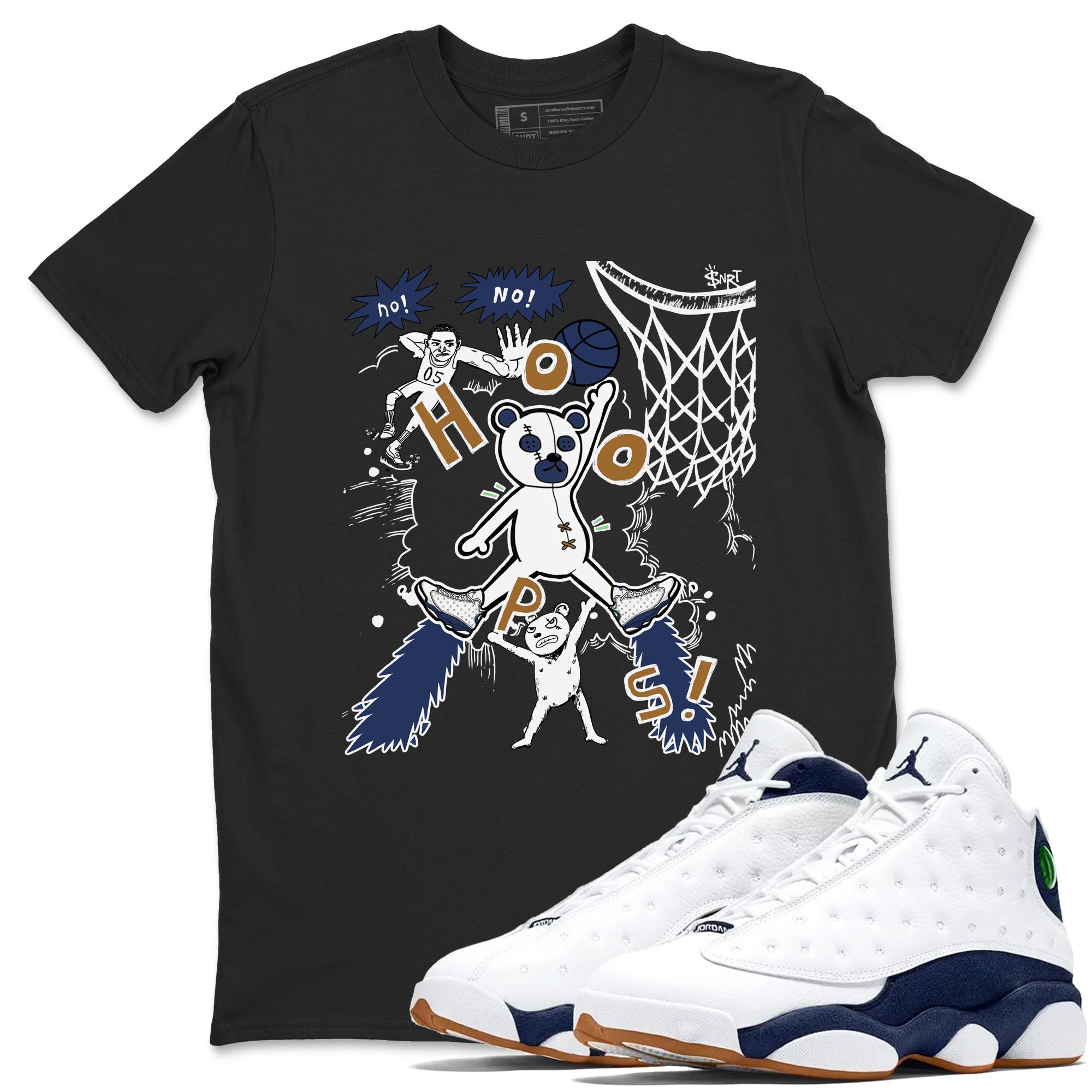 Stop The Bear snkmatch Tees - Air Jordan 13 Midnight Navy