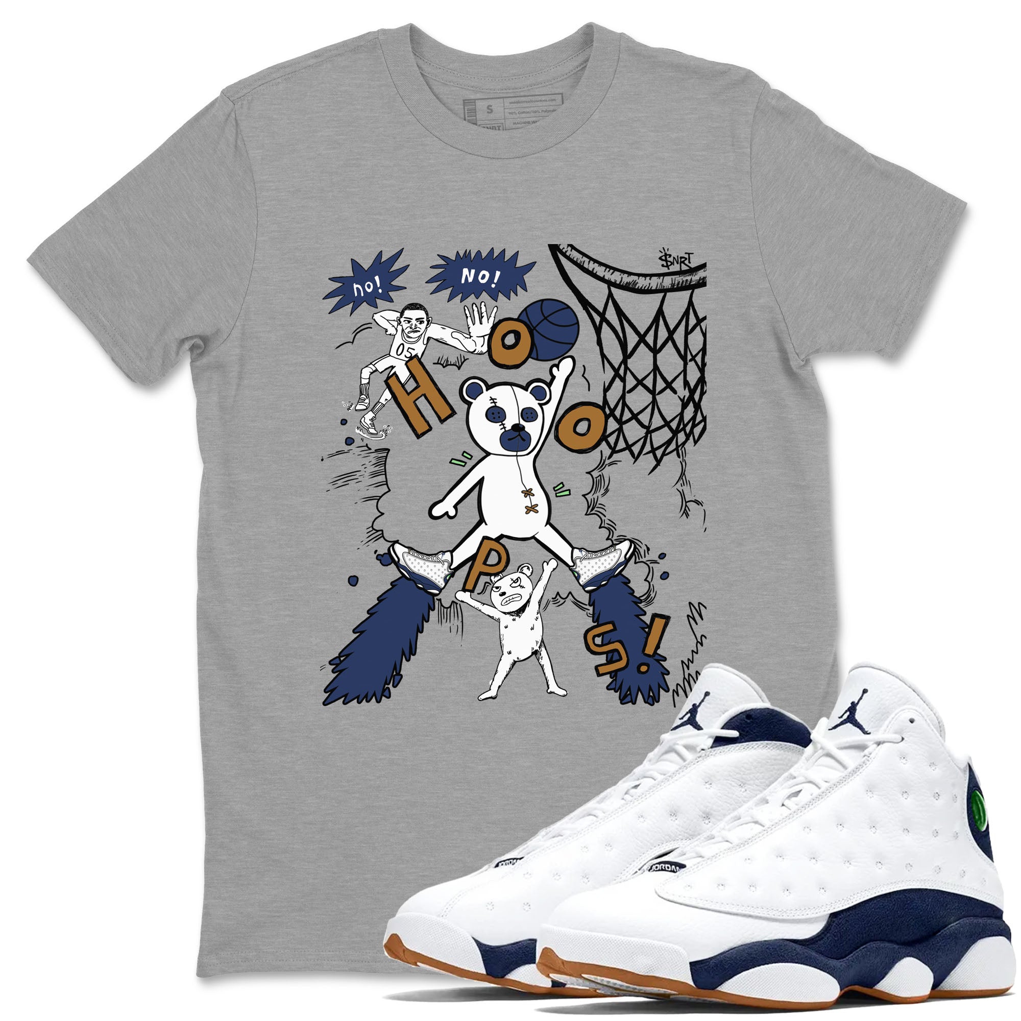 Stop The Bear snkmatch Tees - Air Jordan 13 Midnight Navy