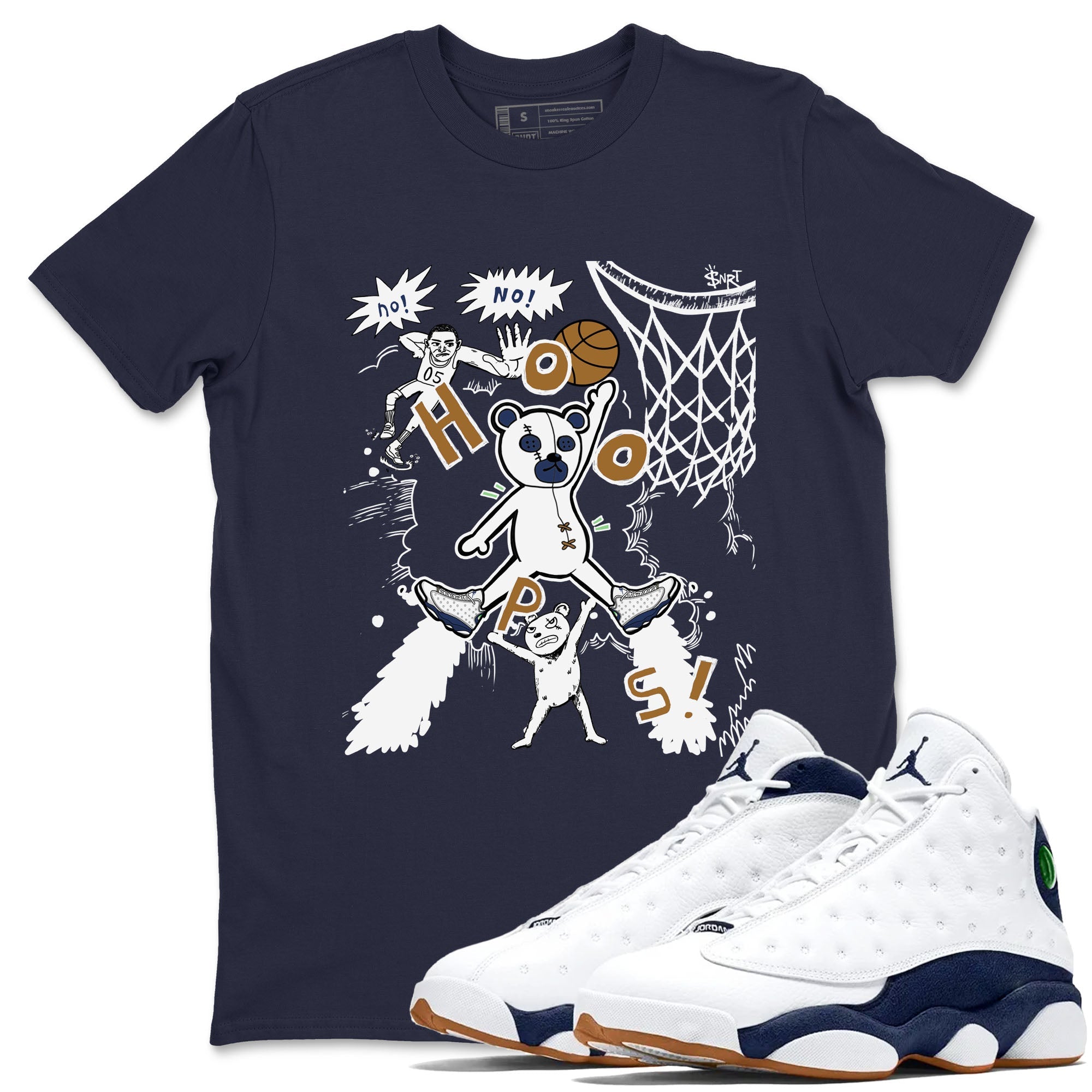 Stop The Bear snkmatch Tees - Air Jordan 13 Midnight Navy