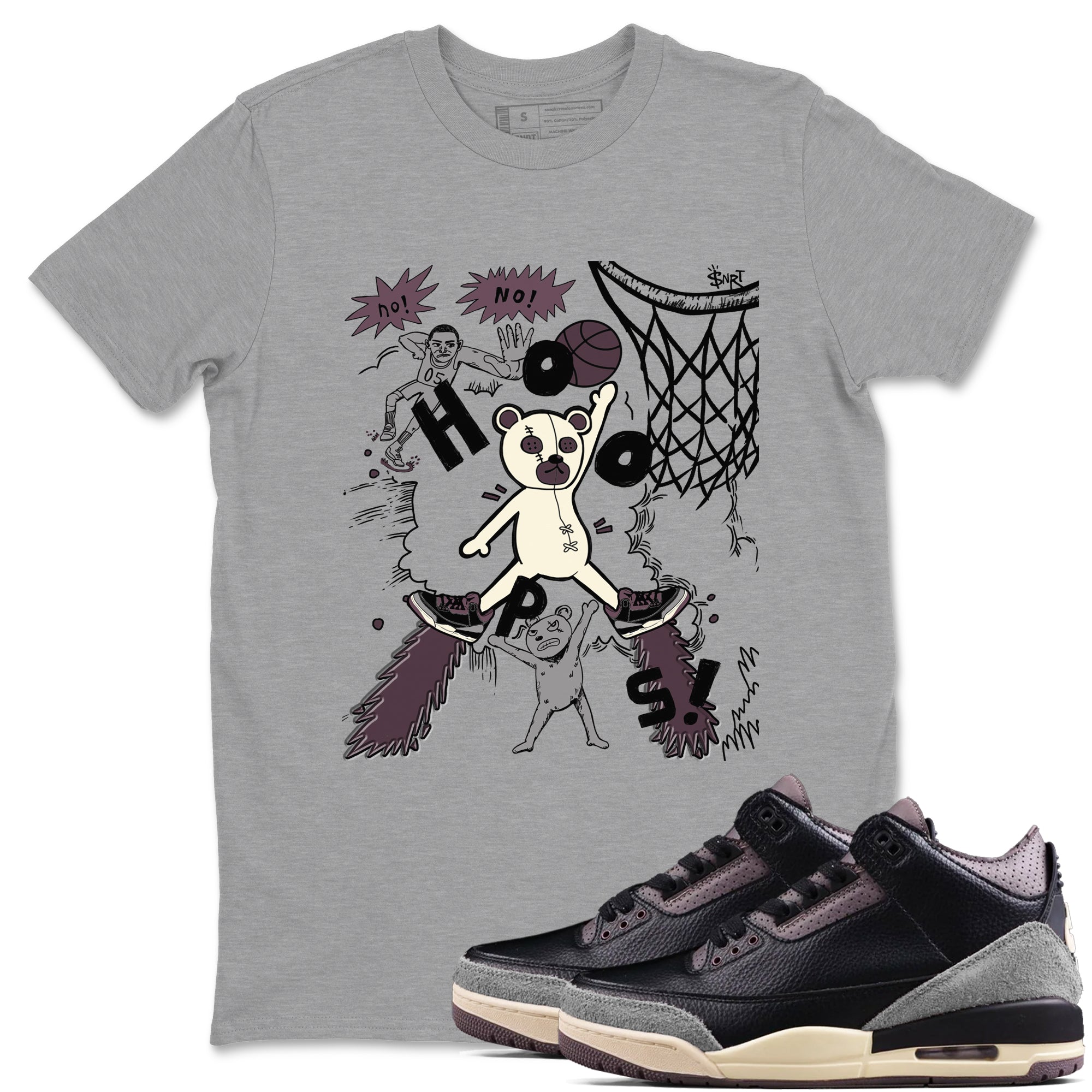 Stop The Bear snkmatch Tees - Air Jordan 3 A Ma Maniere x Black
