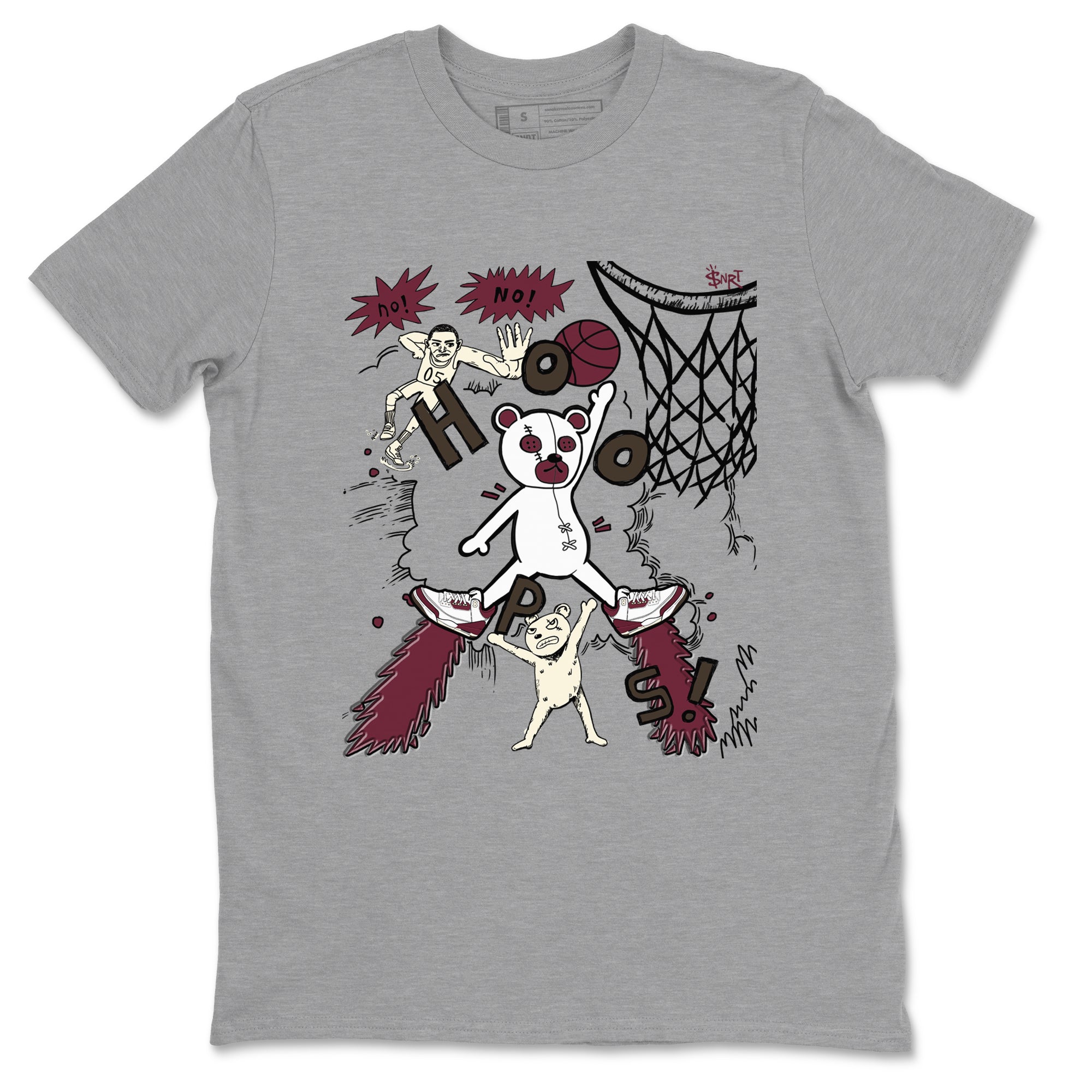 Stop The Bear snkmatch Tees - Air Jordan 3 A Ma Maniere x Burgundy Crush