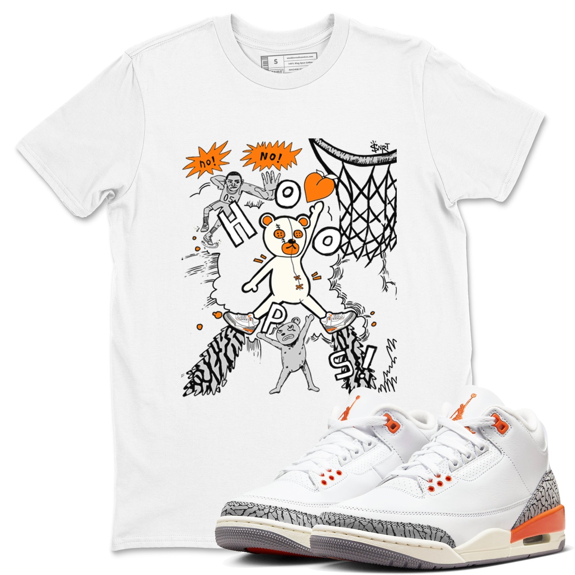 Stop The Bear snkmatch Tees - Air Jordan 3 Georgia Peach