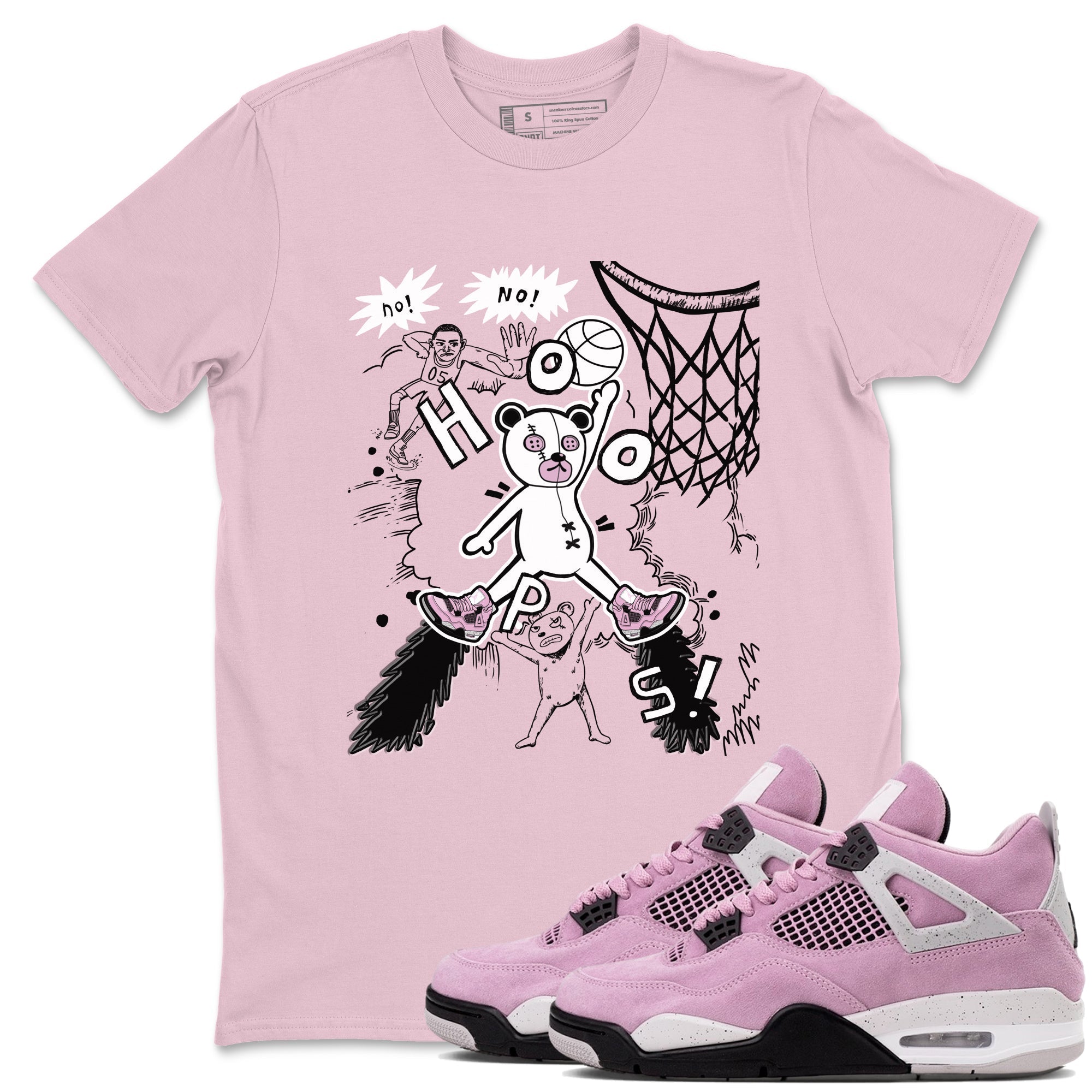 Stop The Bear snkmatch Tees - Air Jordan 4 Orchid