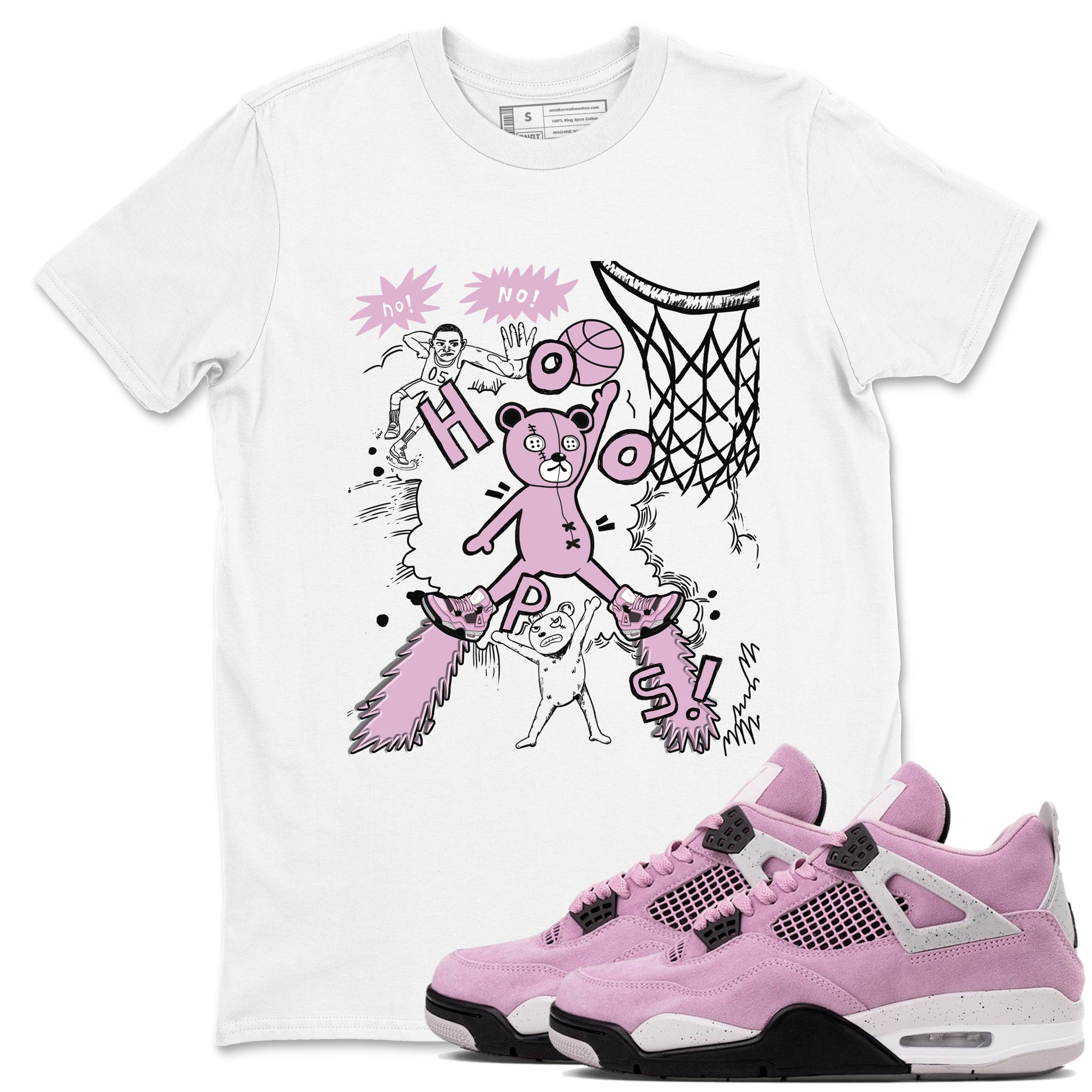 Stop The Bear snkmatch Tees - Air Jordan 4 Orchid