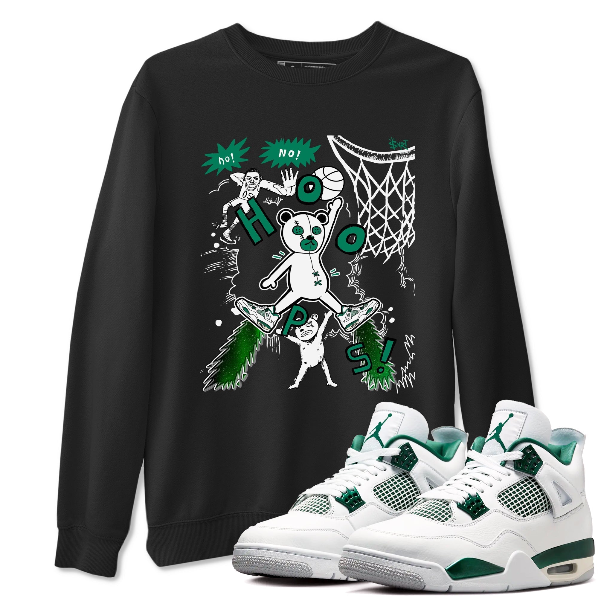 Stop The Bear snkmatch Tees - Air Jordan 4 Oxidized Green