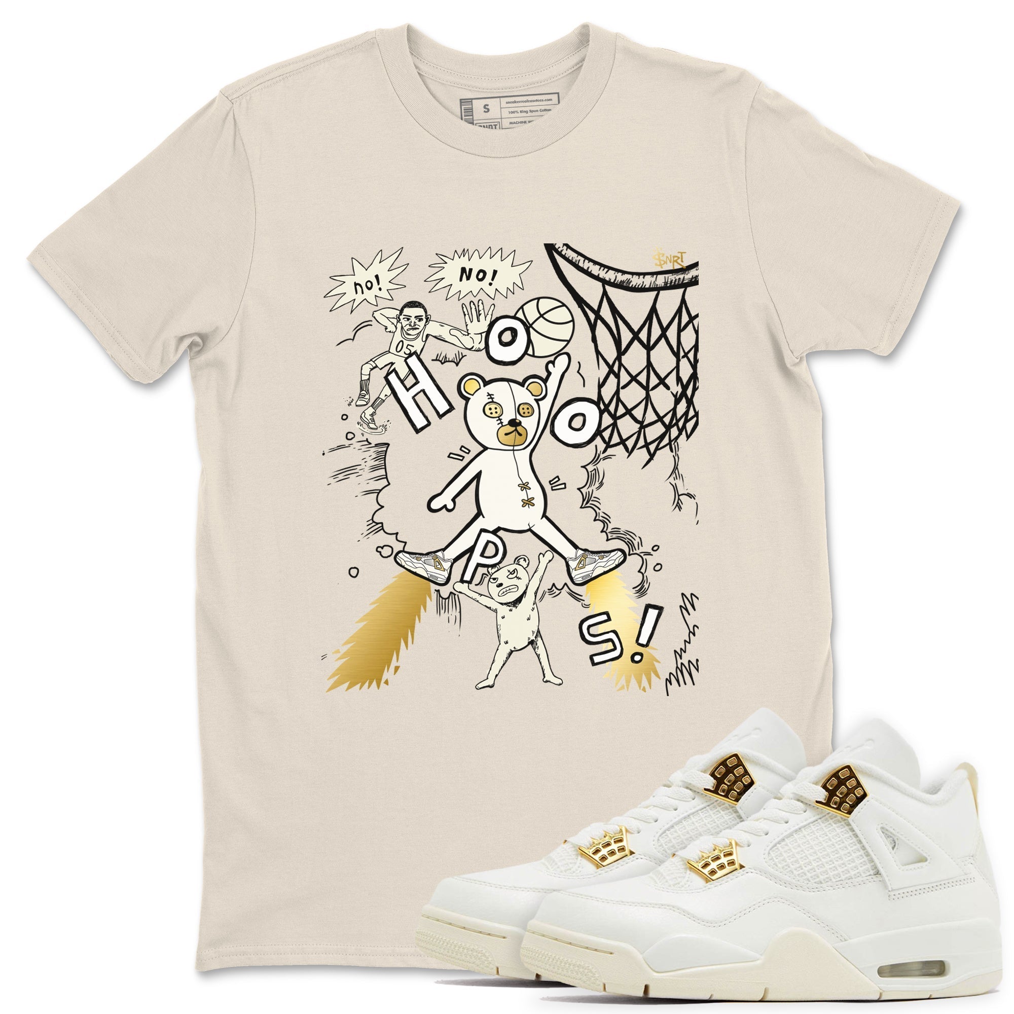 Stop The Bear snkmatch Tees - Air Jordan 4 Sail 2024