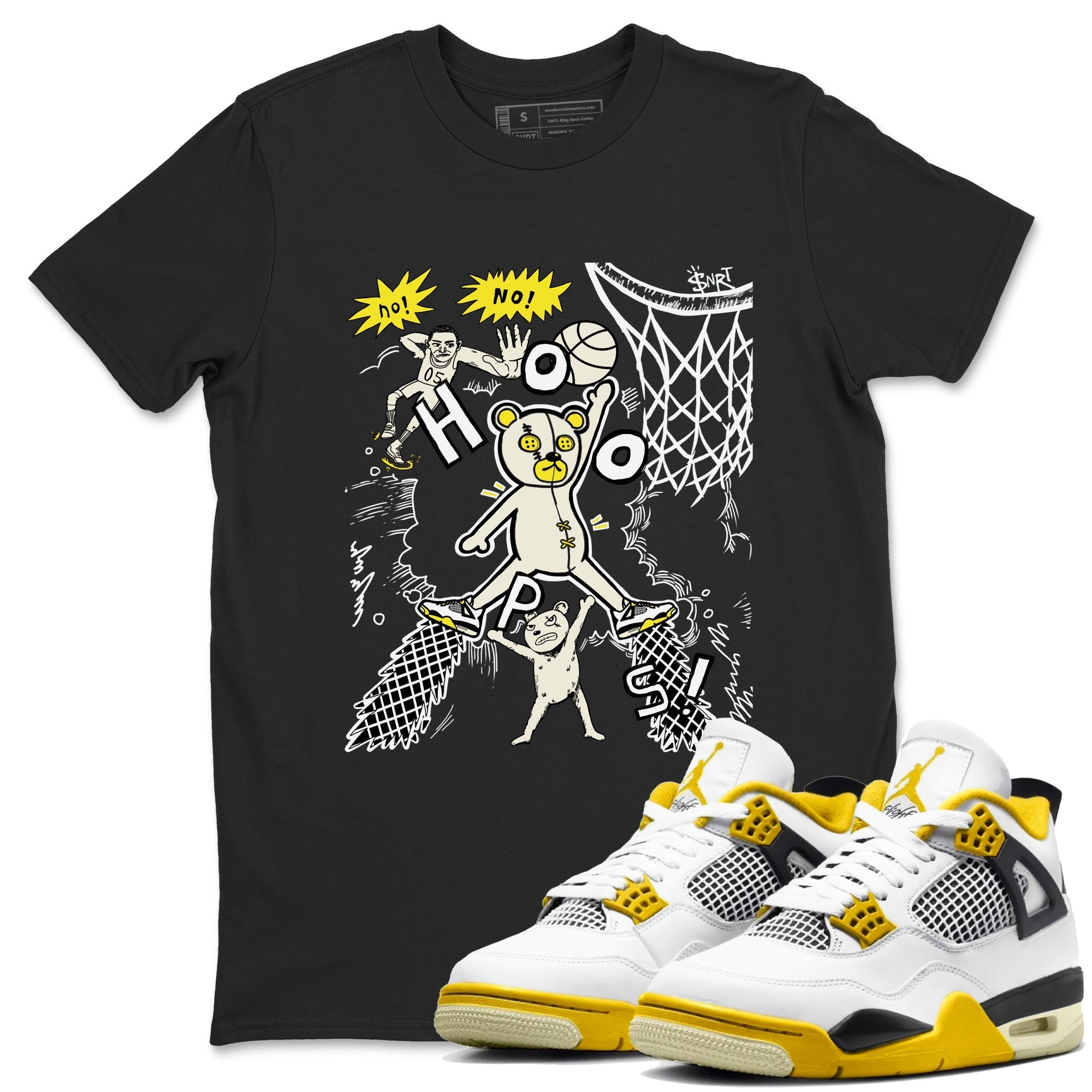Stop The Bear snkmatch Tees - Air Jordan 4 Vivid Sulfur