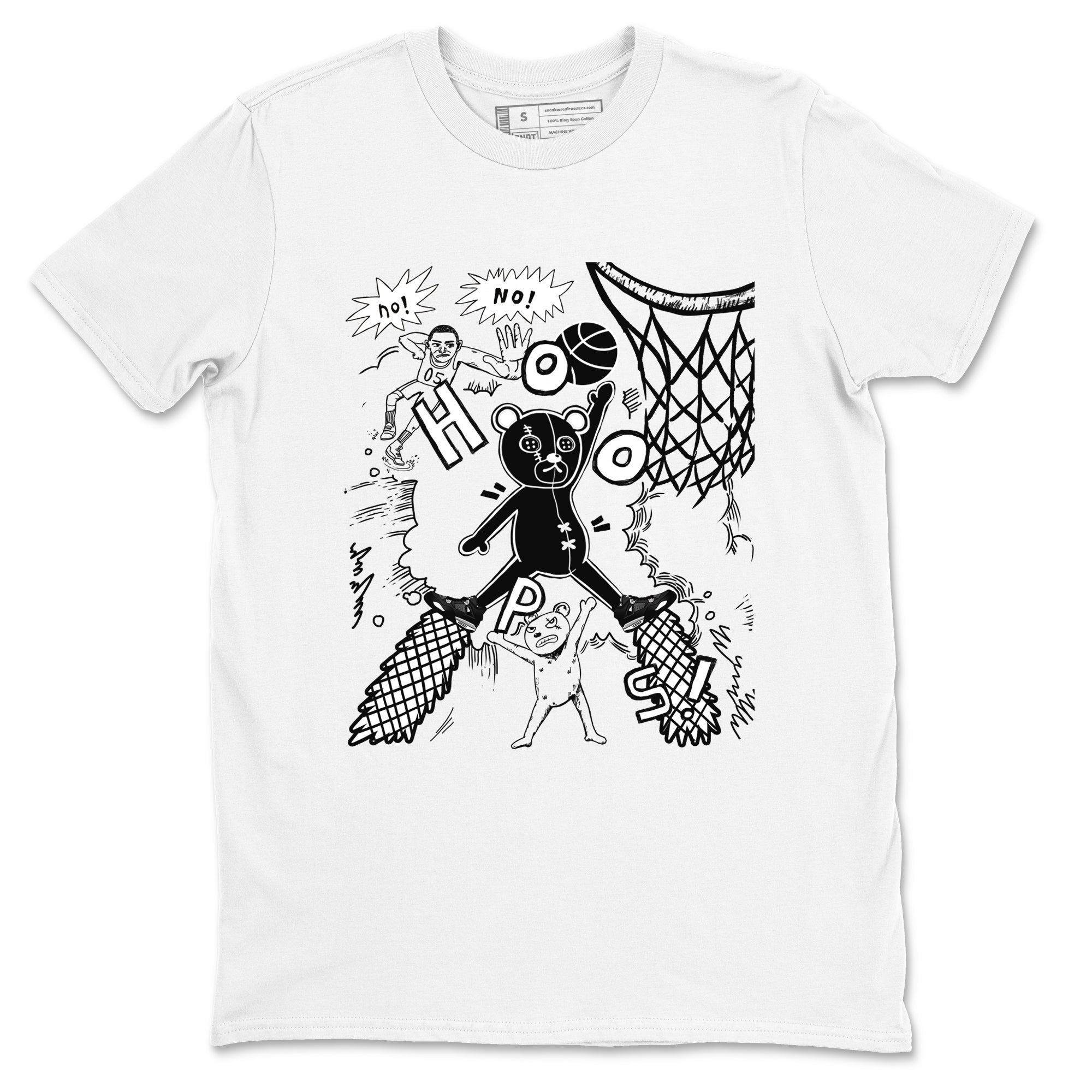 Stop The Bear snkmatch Tees - Air Jordan 4 White Thunder
