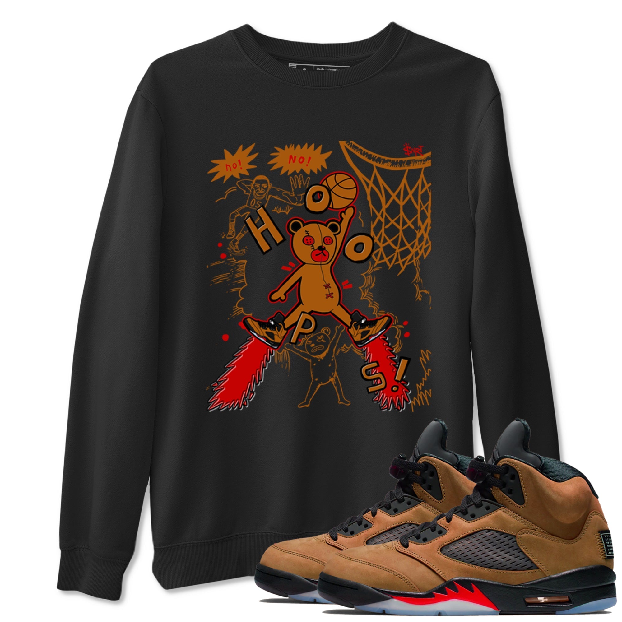Stop The Bear snkmatch Tees - Air Jordan 5 Archaeo Brown
