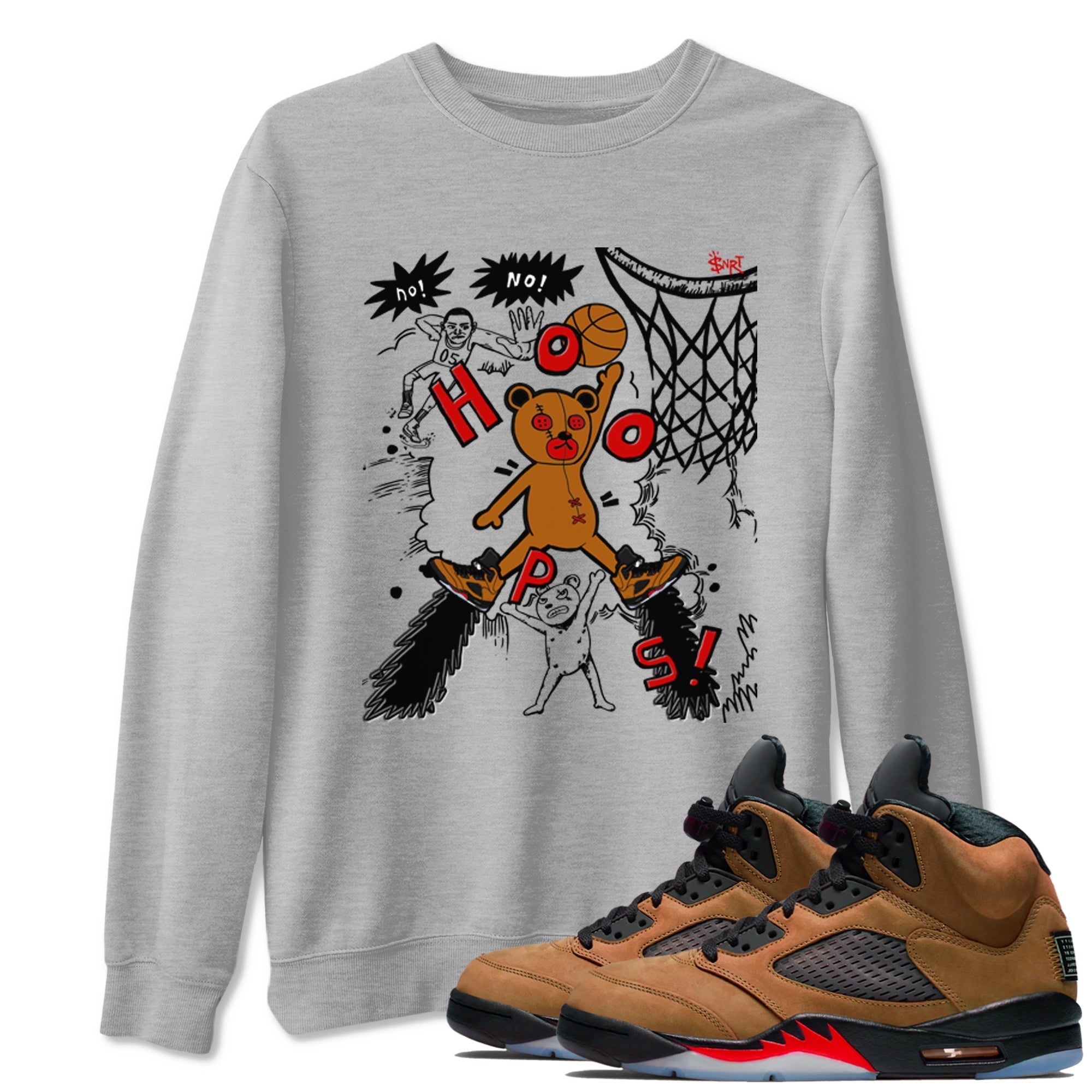 Stop The Bear snkmatch Tees - Air Jordan 5 Archaeo Brown