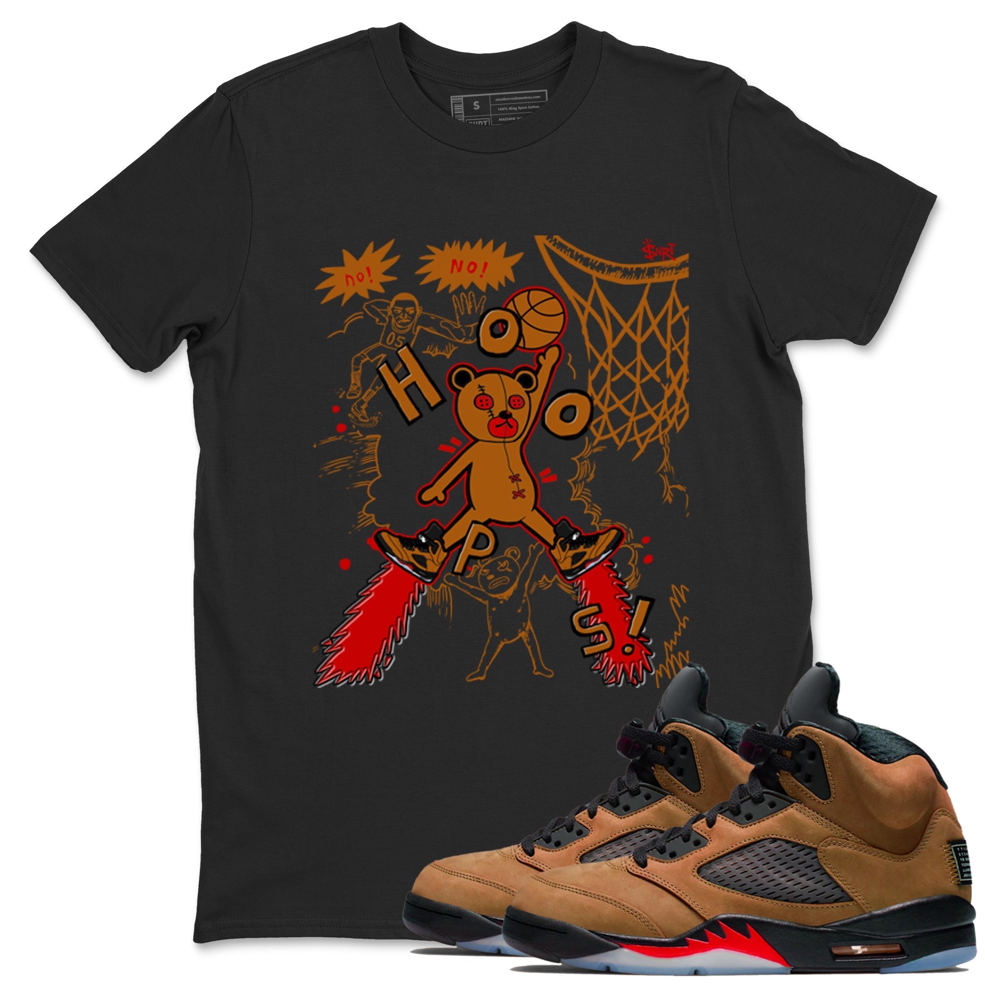 Stop The Bear snkmatch Tees - Air Jordan 5 Archaeo Brown