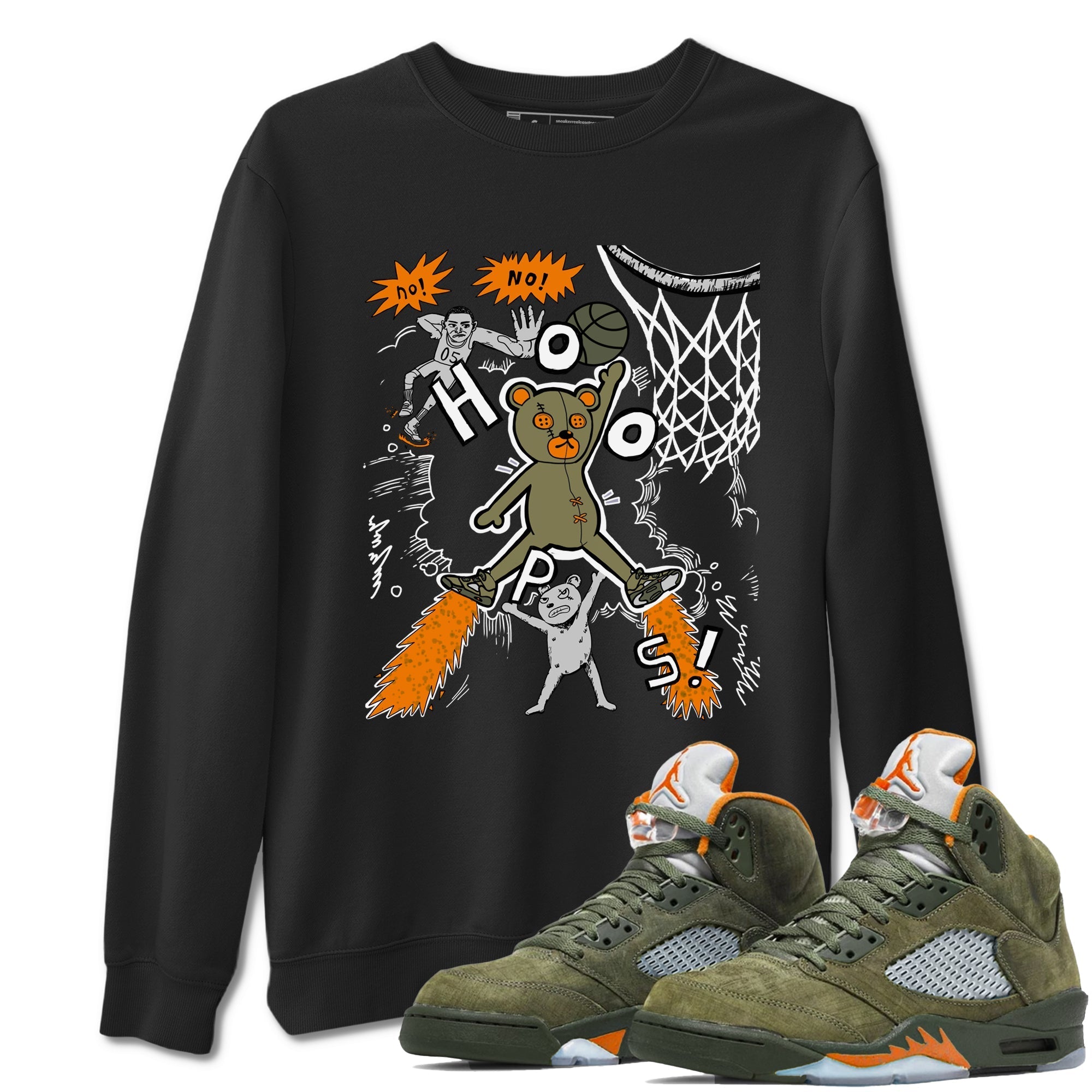 Stop The Bear snkmatch Tees - Air Jordan 5 Olive