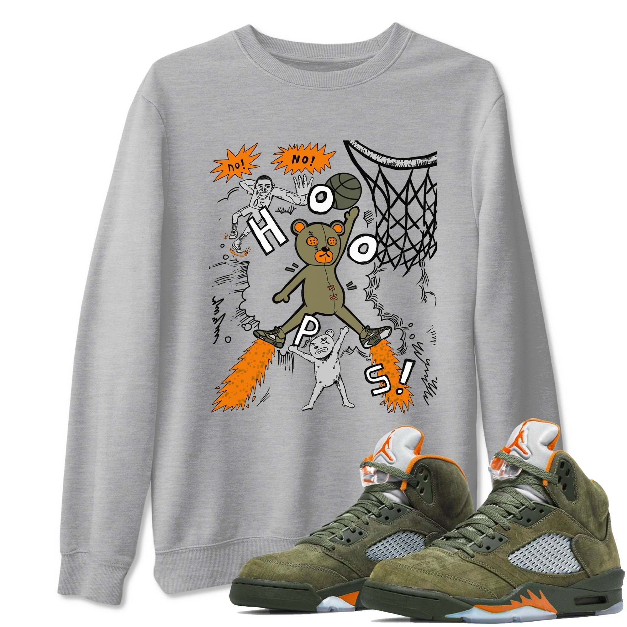 Stop The Bear snkmatch Tees - Air Jordan 5 Olive