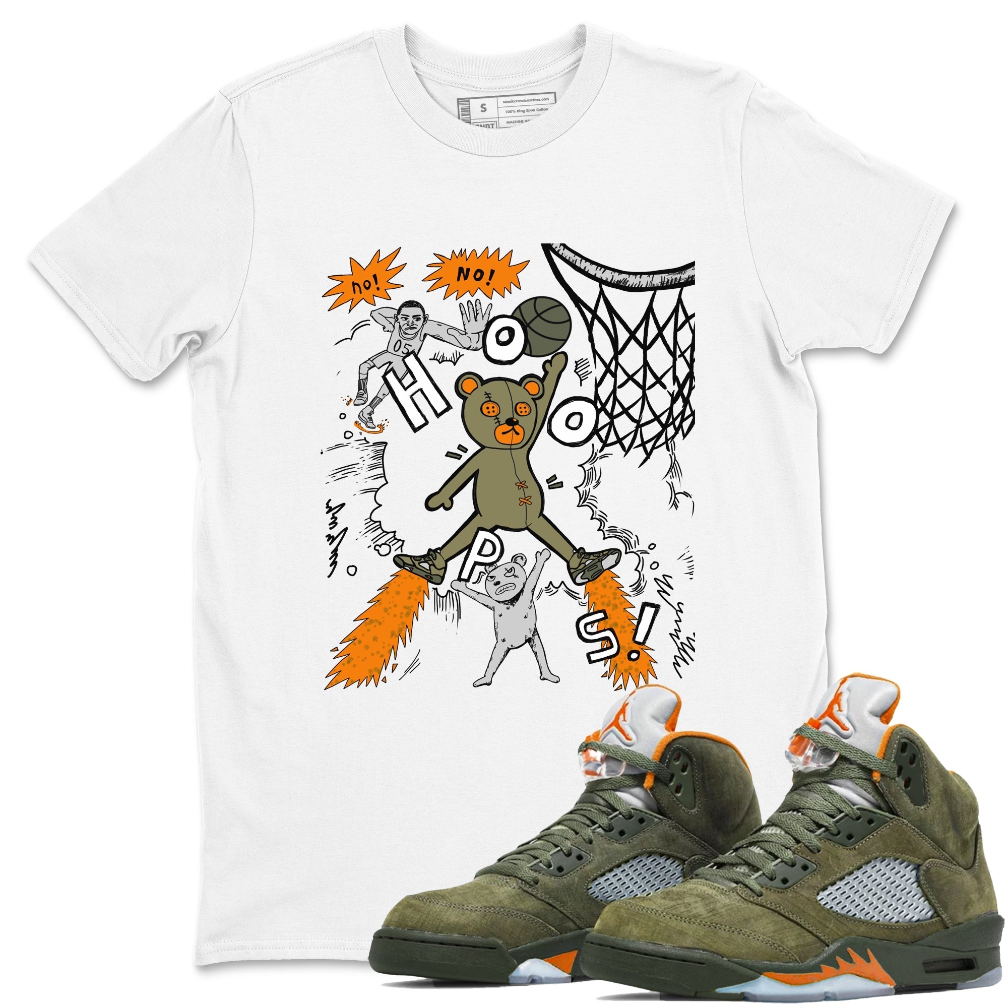 Stop The Bear snkmatch Tees - Air Jordan 5 Olive