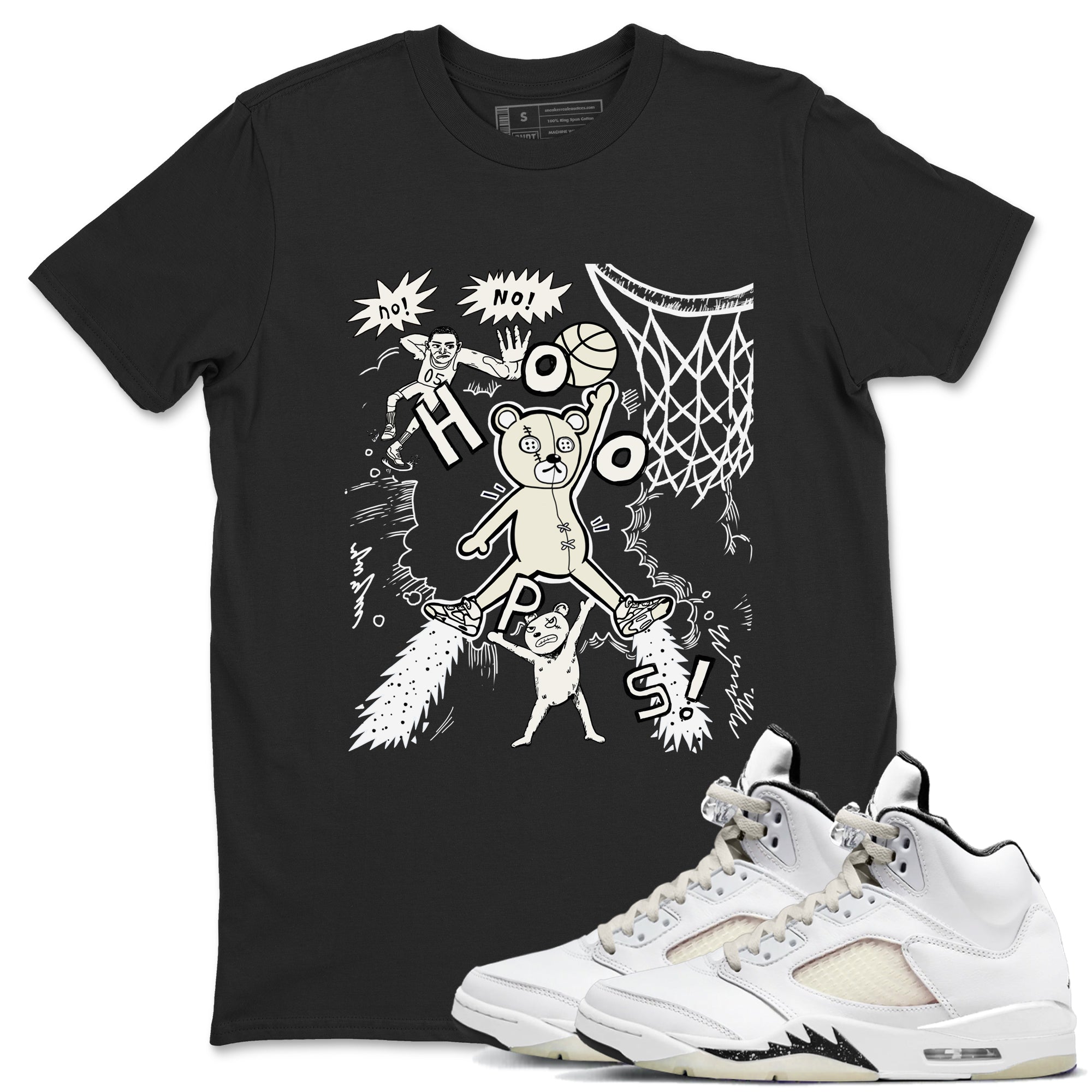 Stop The Bear snkmatch Tees - Air Jordan 5 Sail