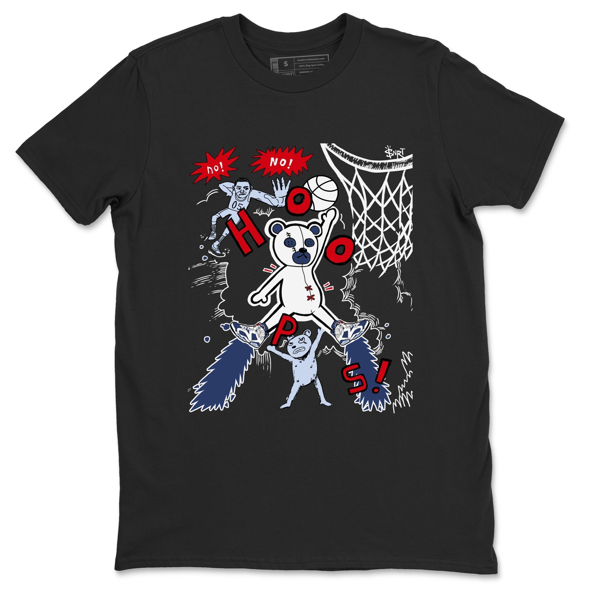 Stop The Bear snkmatch Tees - Air Jordan 6 White And Midnight Navy