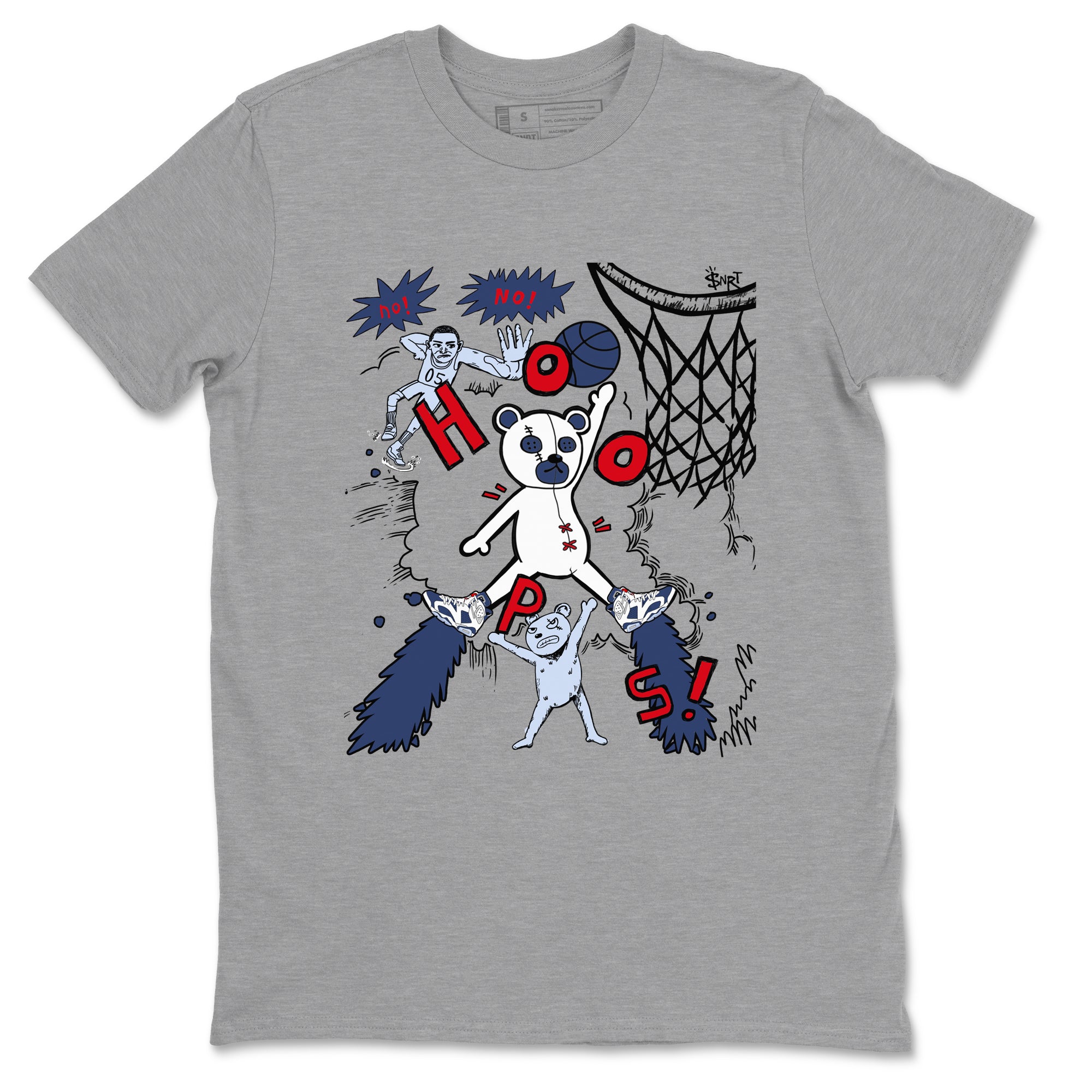 Stop The Bear snkmatch Tees - Air Jordan 6 White And Midnight Navy