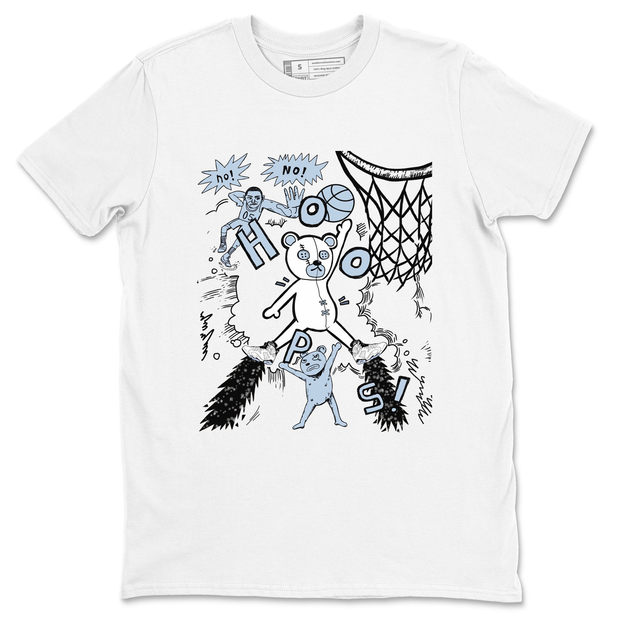 Stop The Bear snkmatch Tees - Air Jordan 6 White Black