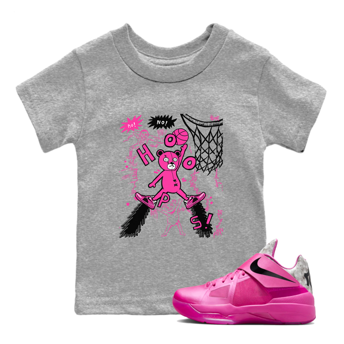 Stop The Bear snkmatch Tees Kids - Nike KD 4 Aunt Pearl