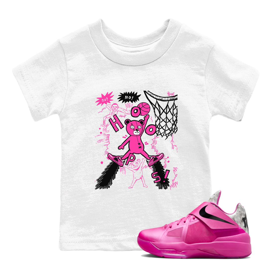 Stop The Bear snkmatch Tees Kids - Nike KD 4 Aunt Pearl