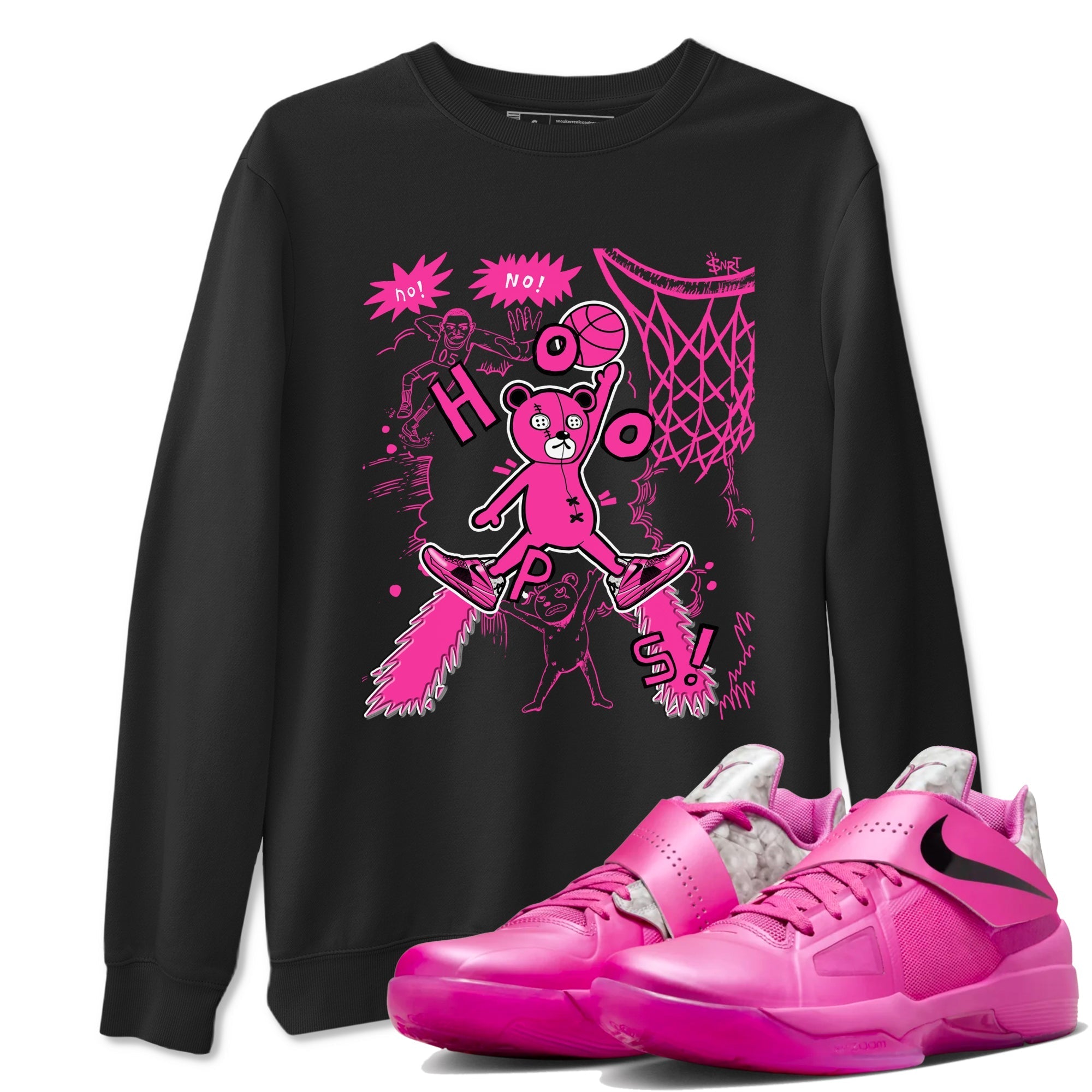 Stop The Bear snkmatch Tees - Nike KD 4 Aunt Pearl