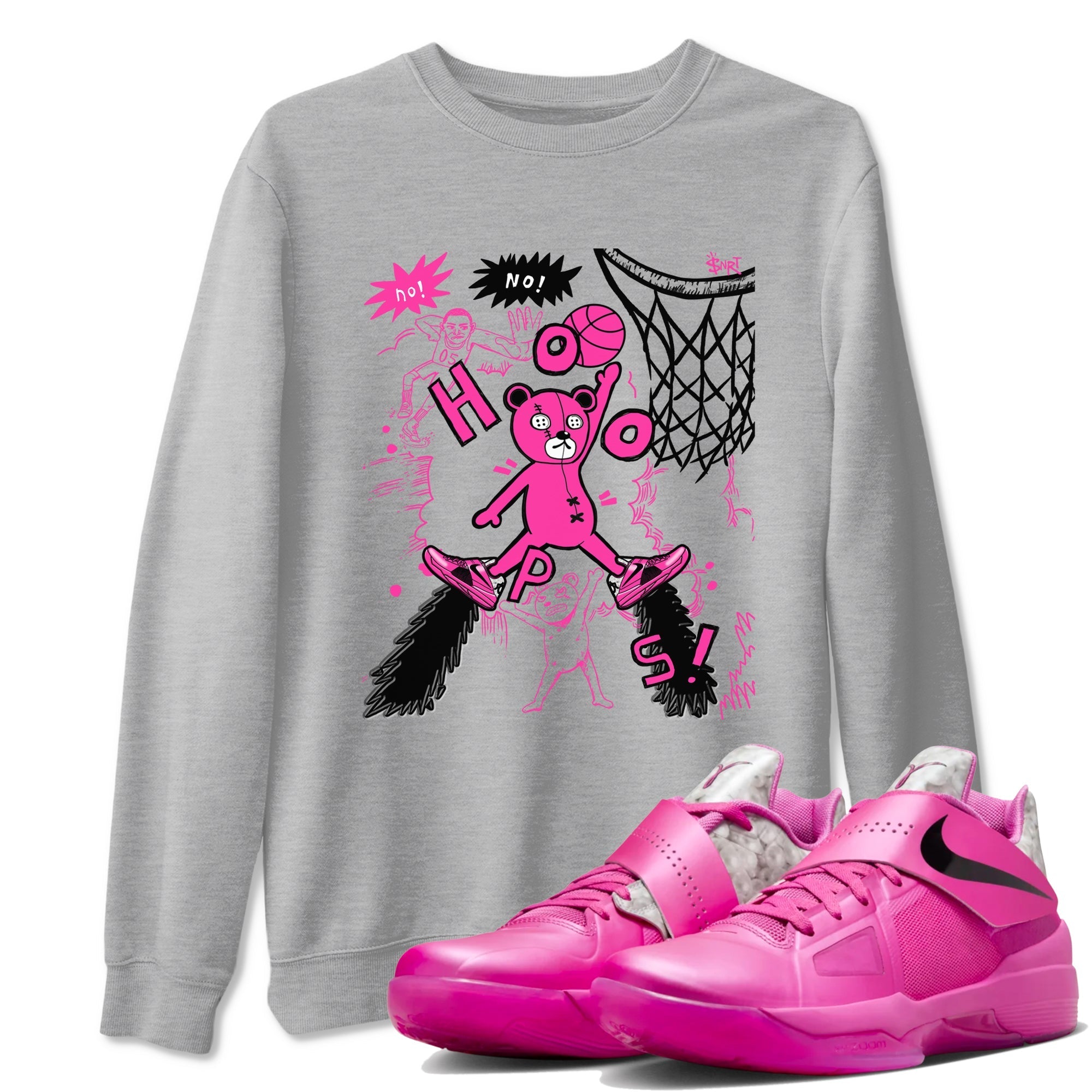 Stop The Bear snkmatch Tees - Nike KD 4 Aunt Pearl