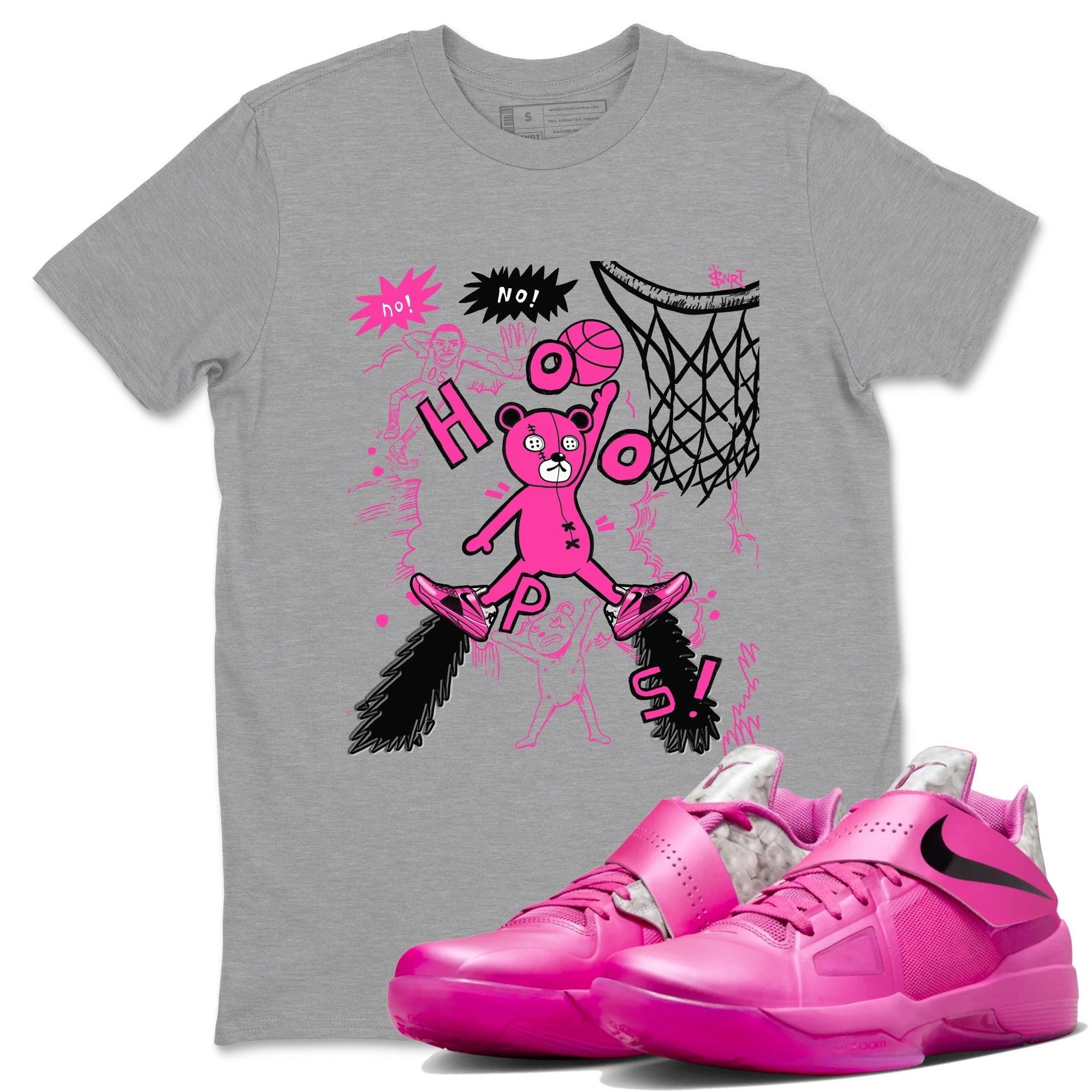 Stop The Bear snkmatch Tees - Nike KD 4 Aunt Pearl
