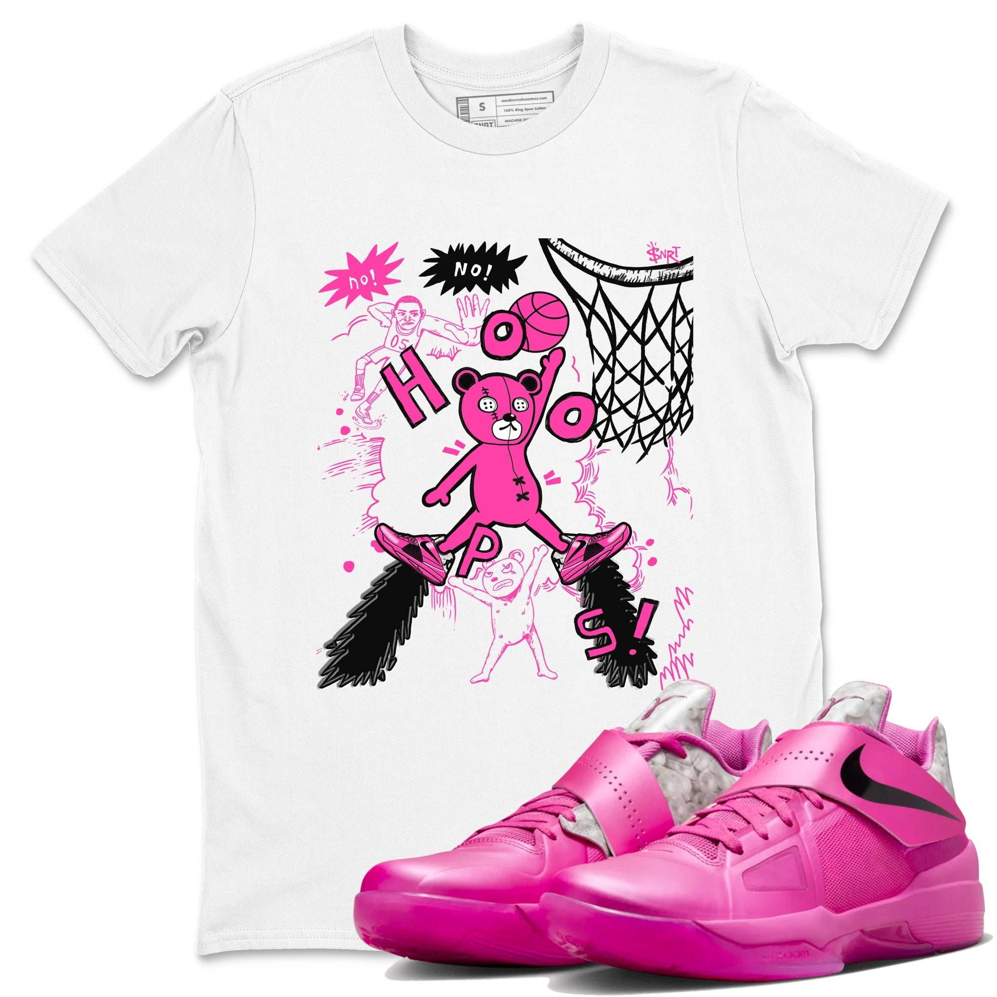 Stop The Bear snkmatch Tees - Nike KD 4 Aunt Pearl