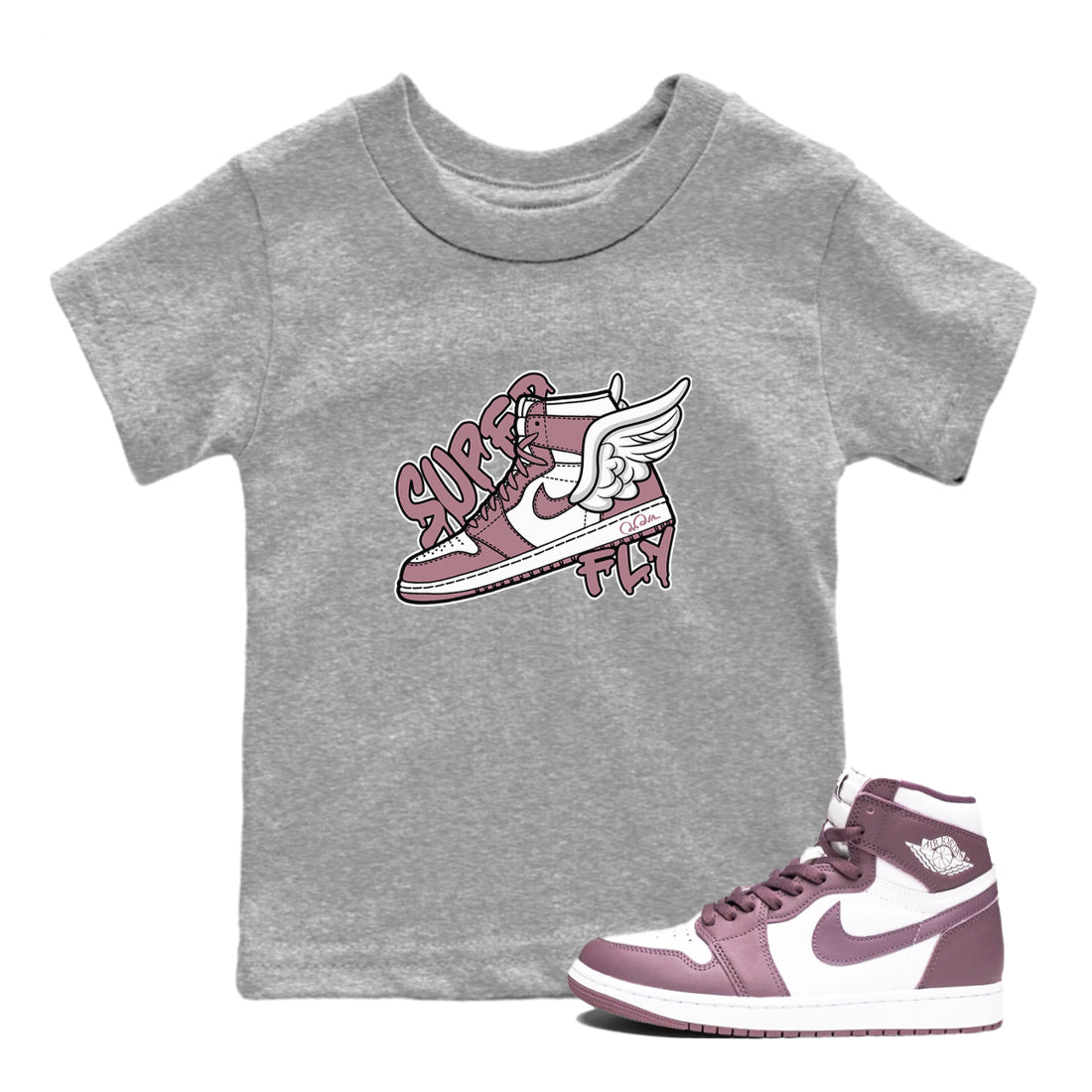 Super Fly snkmatch Tee Kids - Air Jordan 1 Mauve