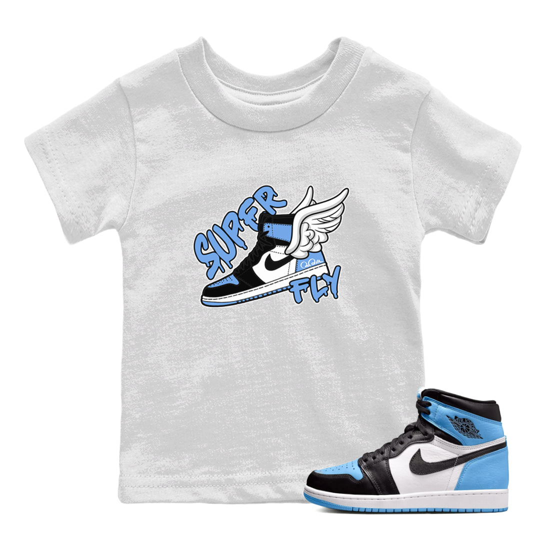 Super Fly Kids Tops - Air Jordan 1 UNC Toe