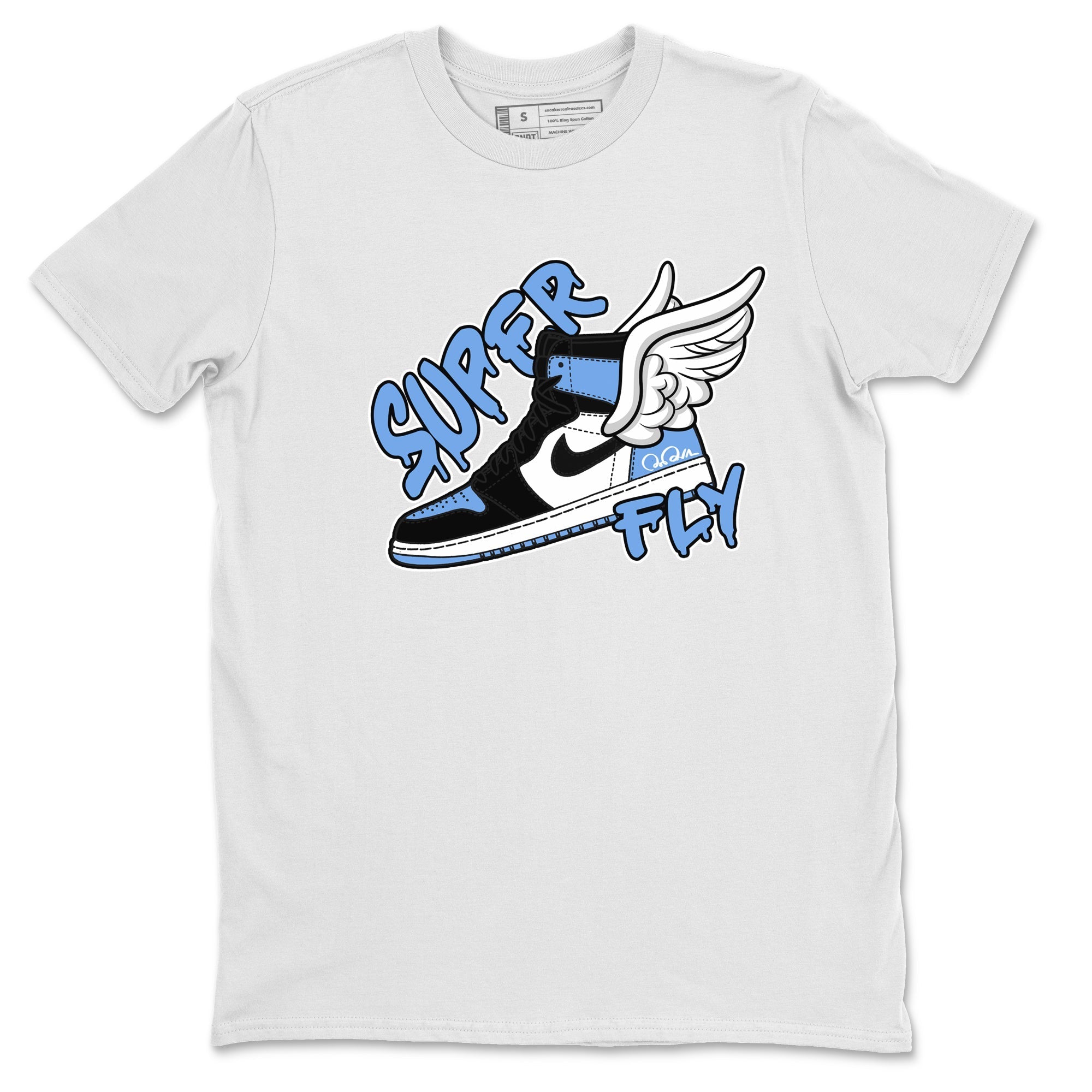 Super Fly Unisex Tops - Air Jordan 1 UNC Toe