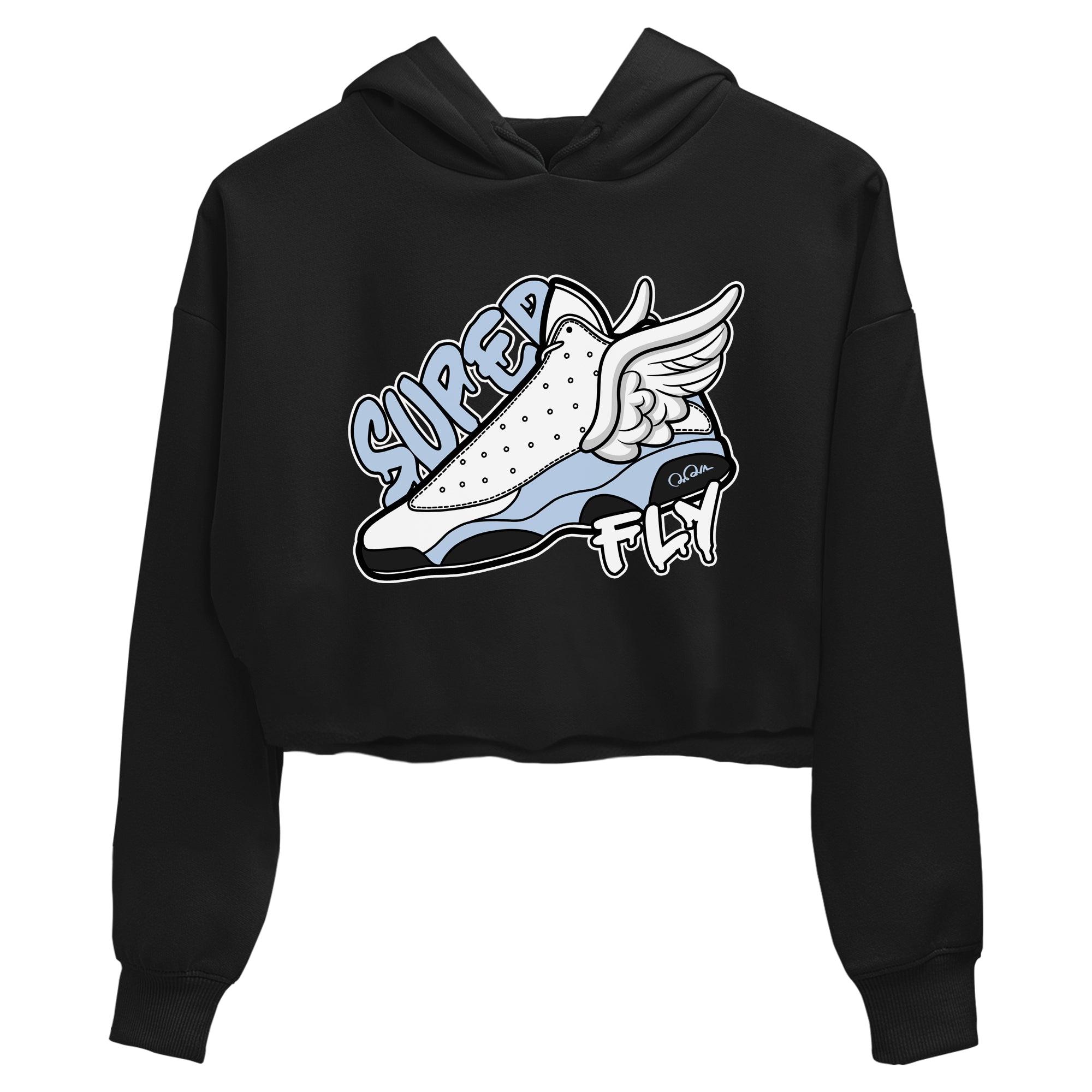 Super Fly snkmatch Women's Top - Air Jordan 13 Blue Grey