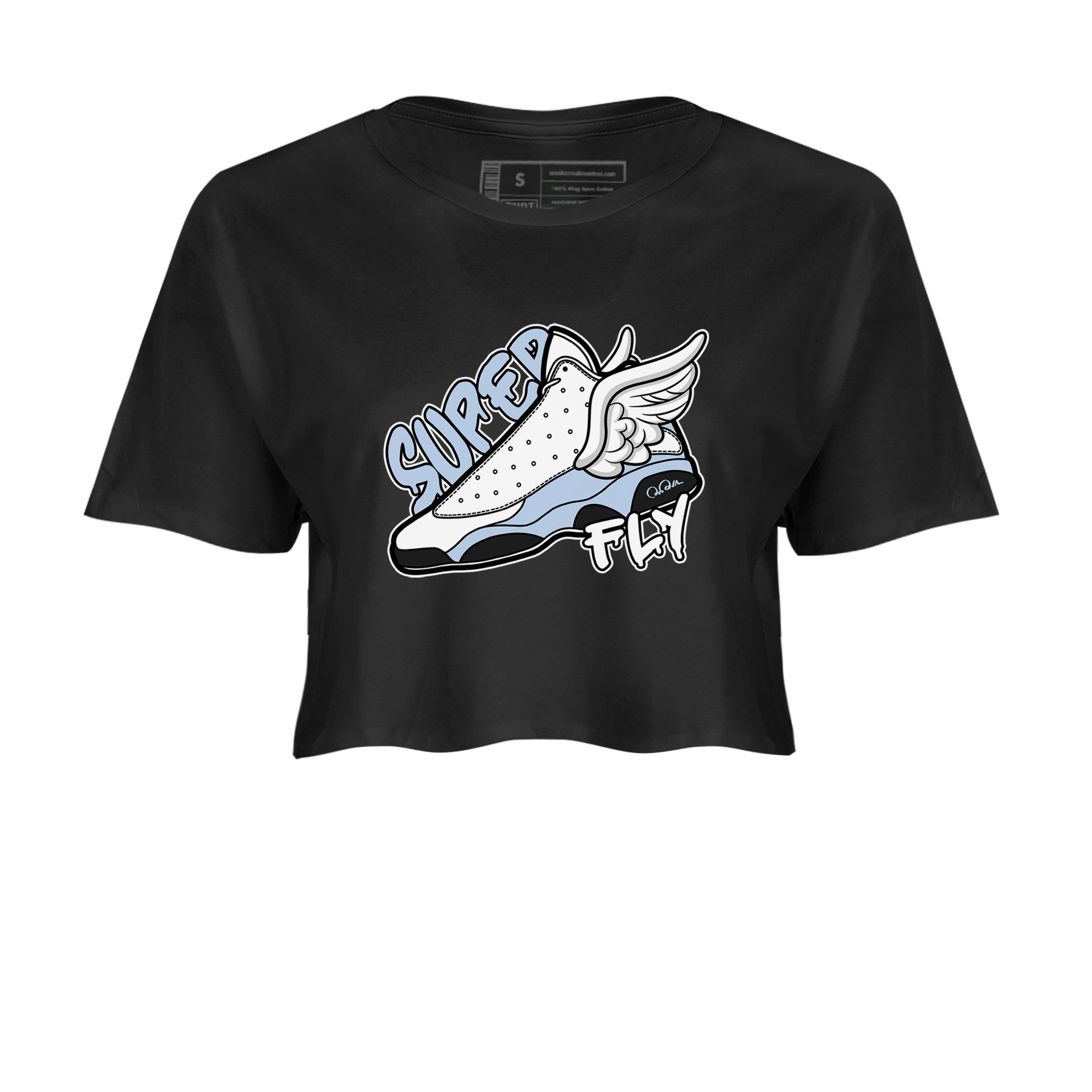 Super Fly snkmatch Women's Top - Air Jordan 13 Blue Grey