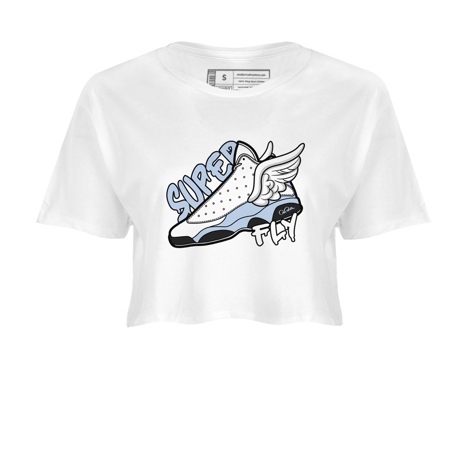 Super Fly snkmatch Women's Top - Air Jordan 13 Blue Grey