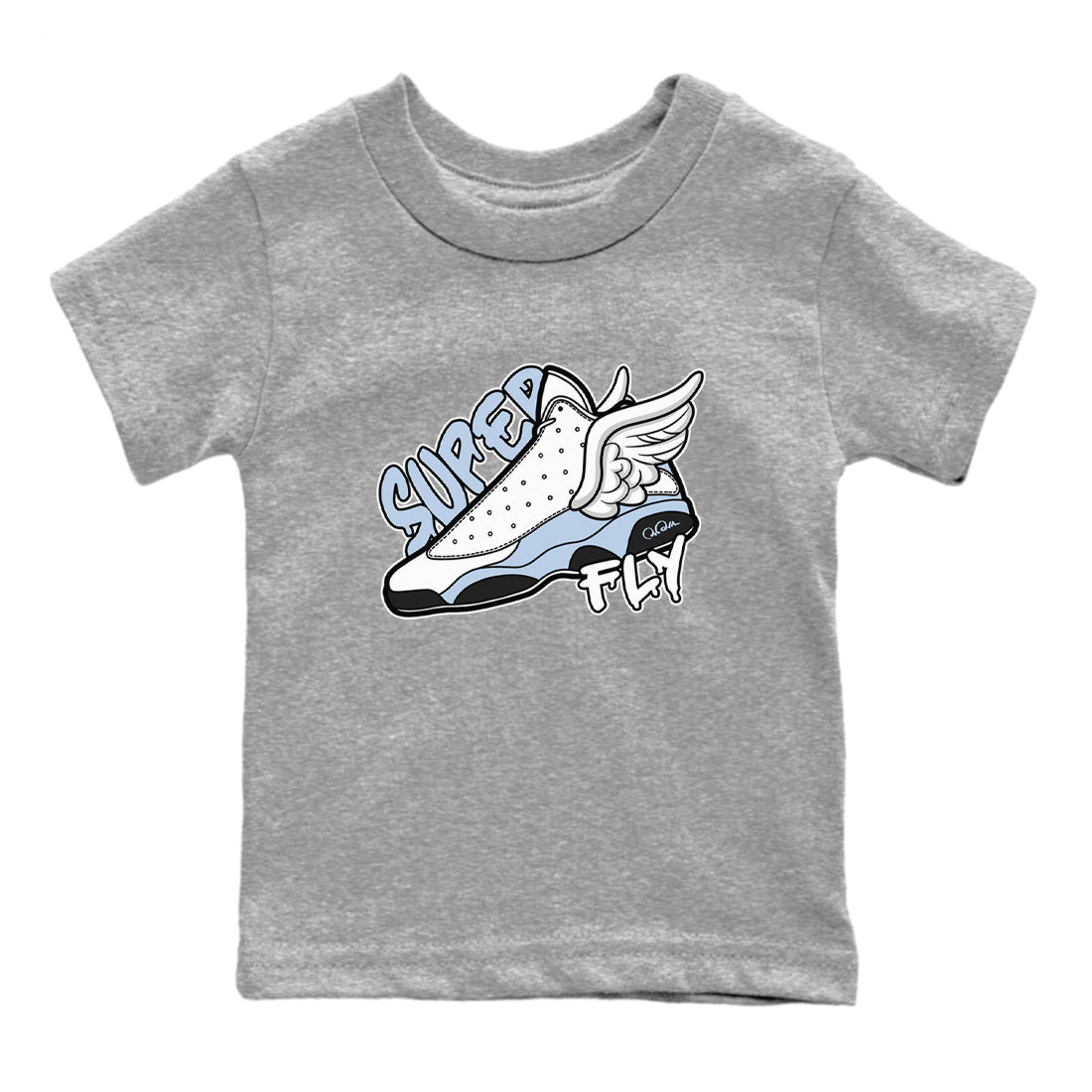 Super Fly snkmatch Tees Kids - Air Jordan 13 Blue Grey
