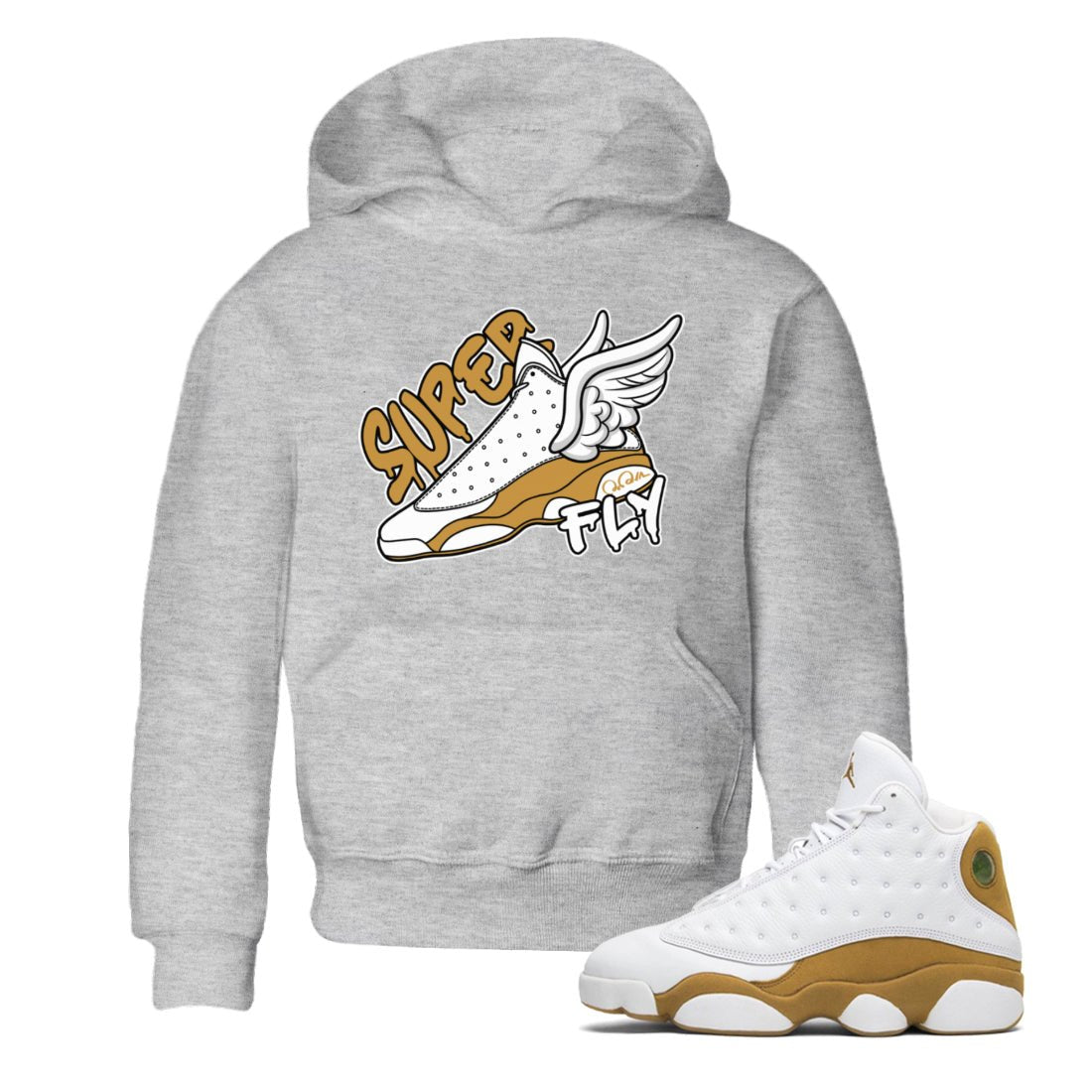 Super Fly Kids Tops - Air Jordan 13 Wheat