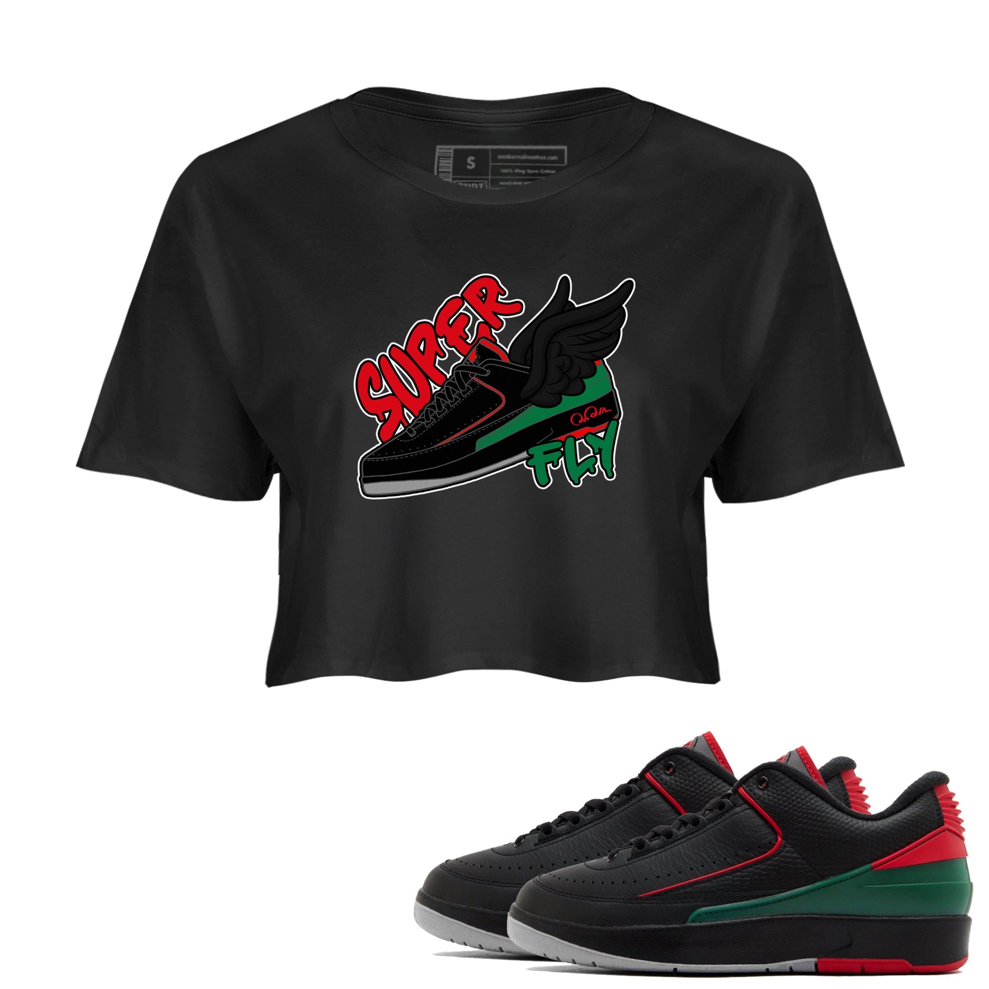 Super Fly snkmatch Women's Top - Air Jordan 2 Christmas