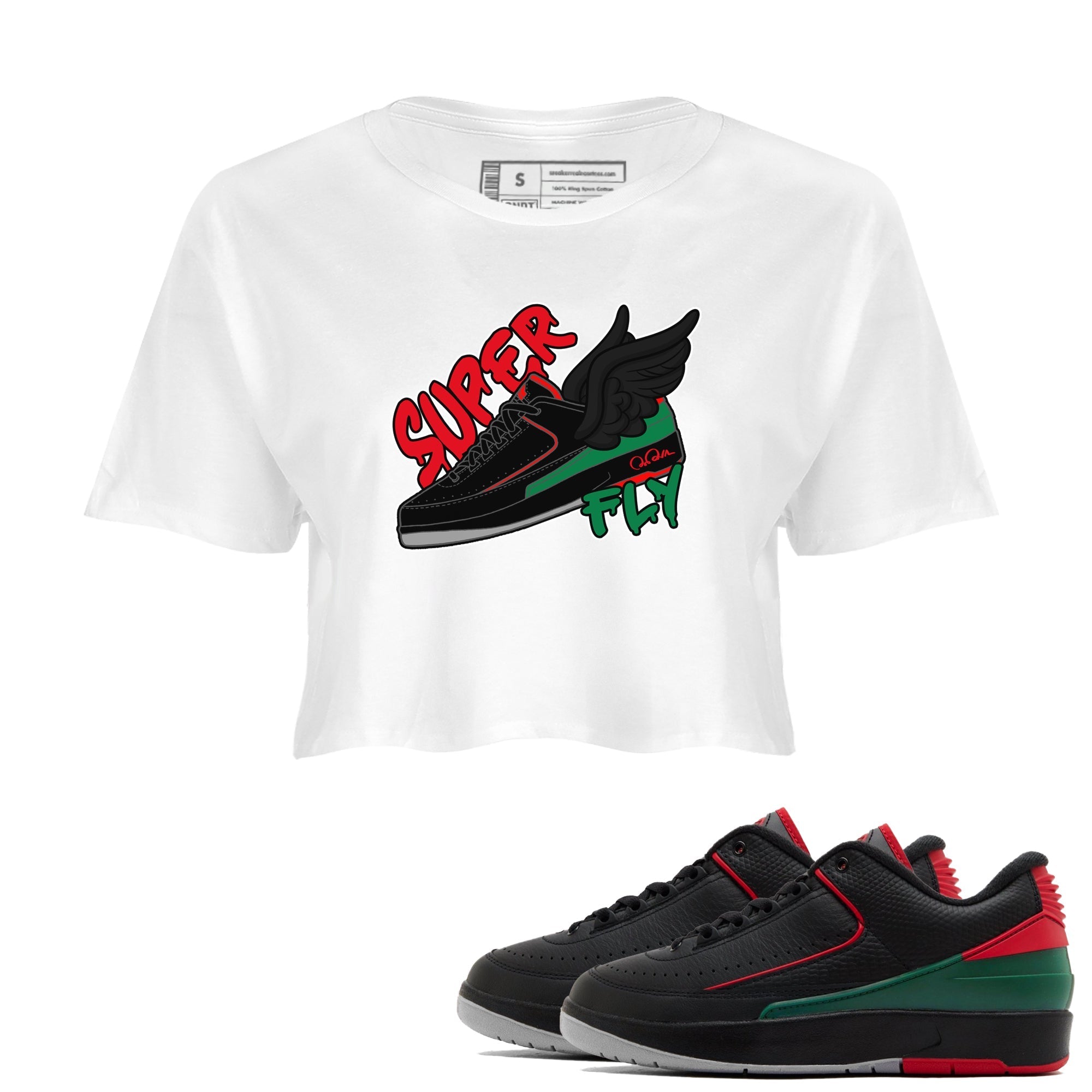 Super Fly snkmatch Women's Top - Air Jordan 2 Christmas
