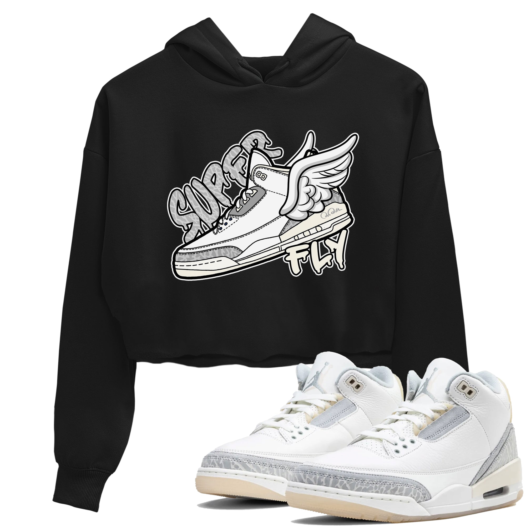 Super Fly snkmatch Women's Top - Air Jordan 3 Ivory