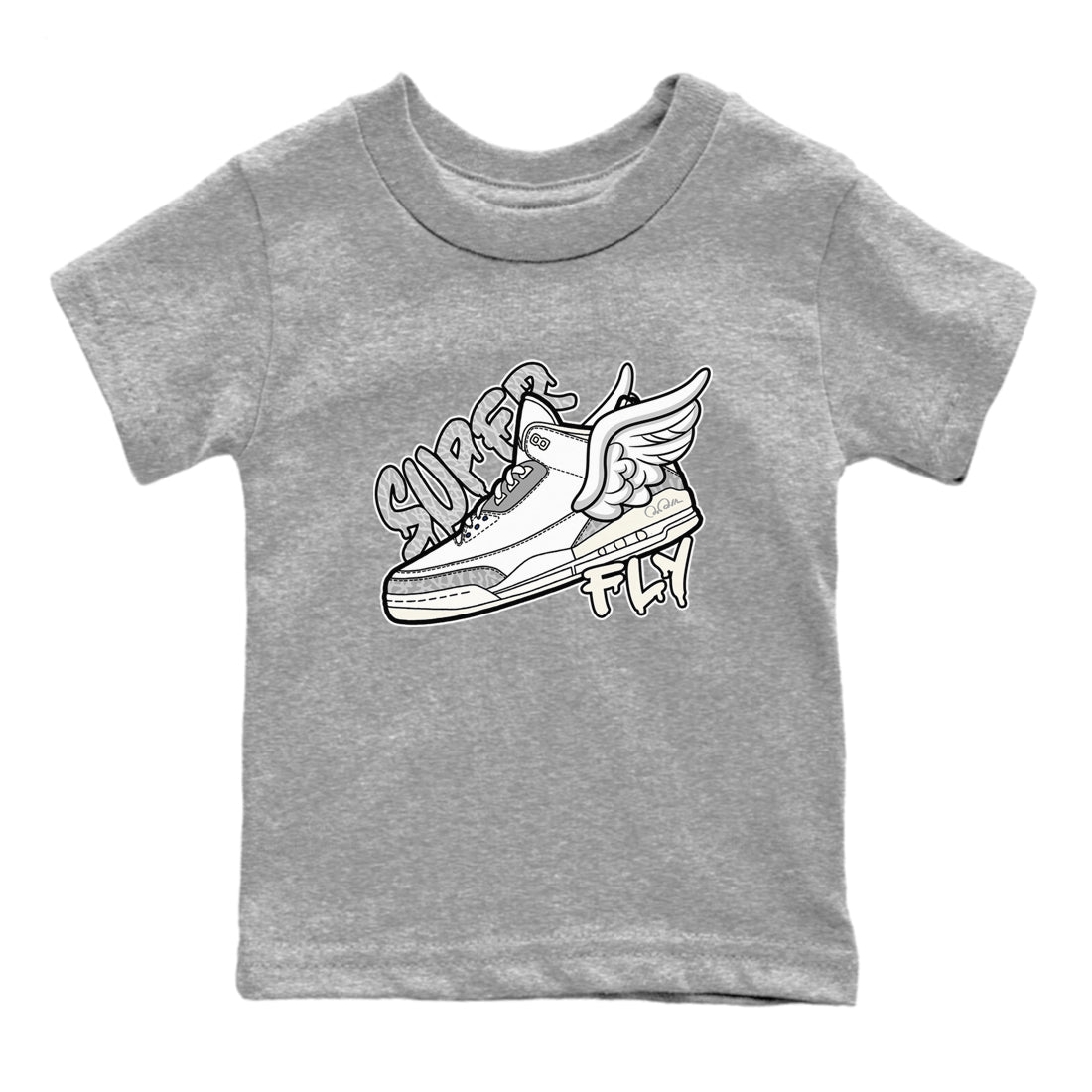 Super Fly snkmatch Tees Kids - Air Jordan 3 Ivory