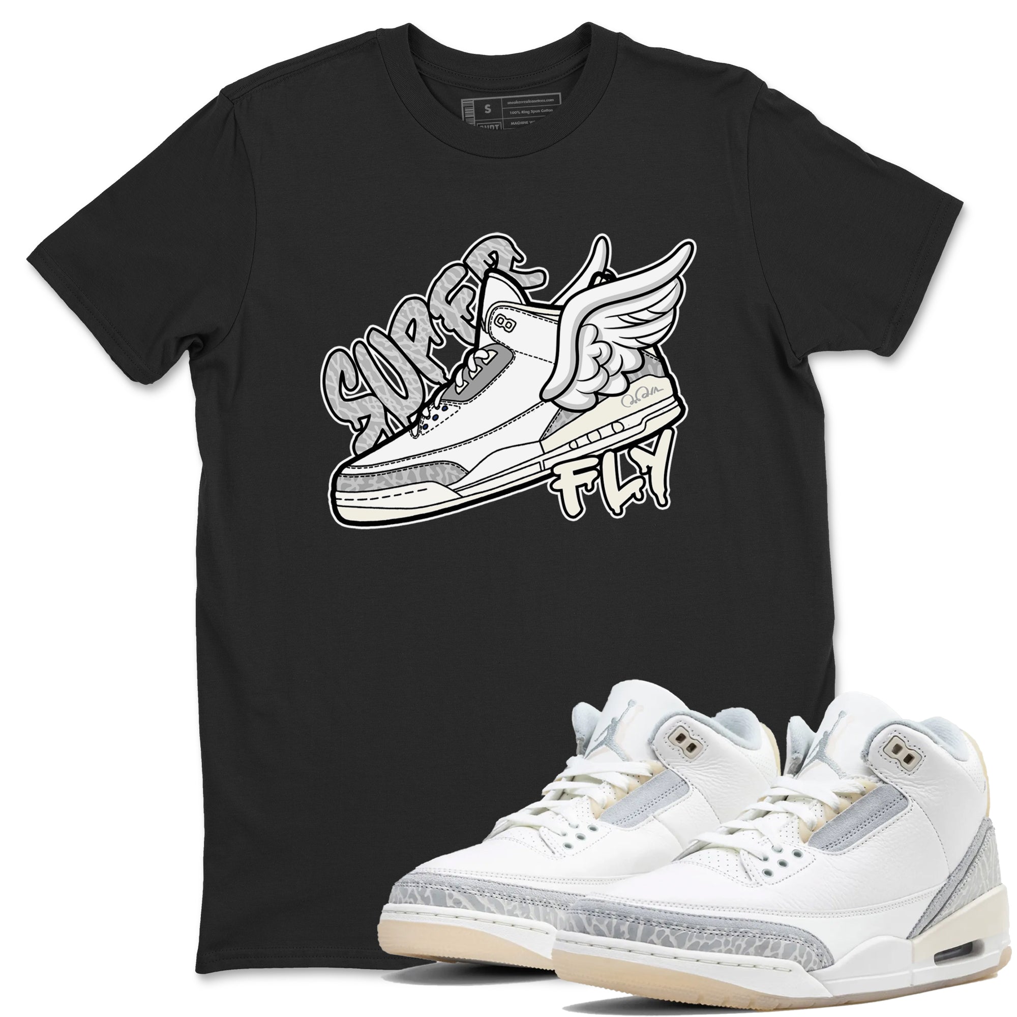 Super Fly snkmatch Tees - Air Jordan 3 Ivory