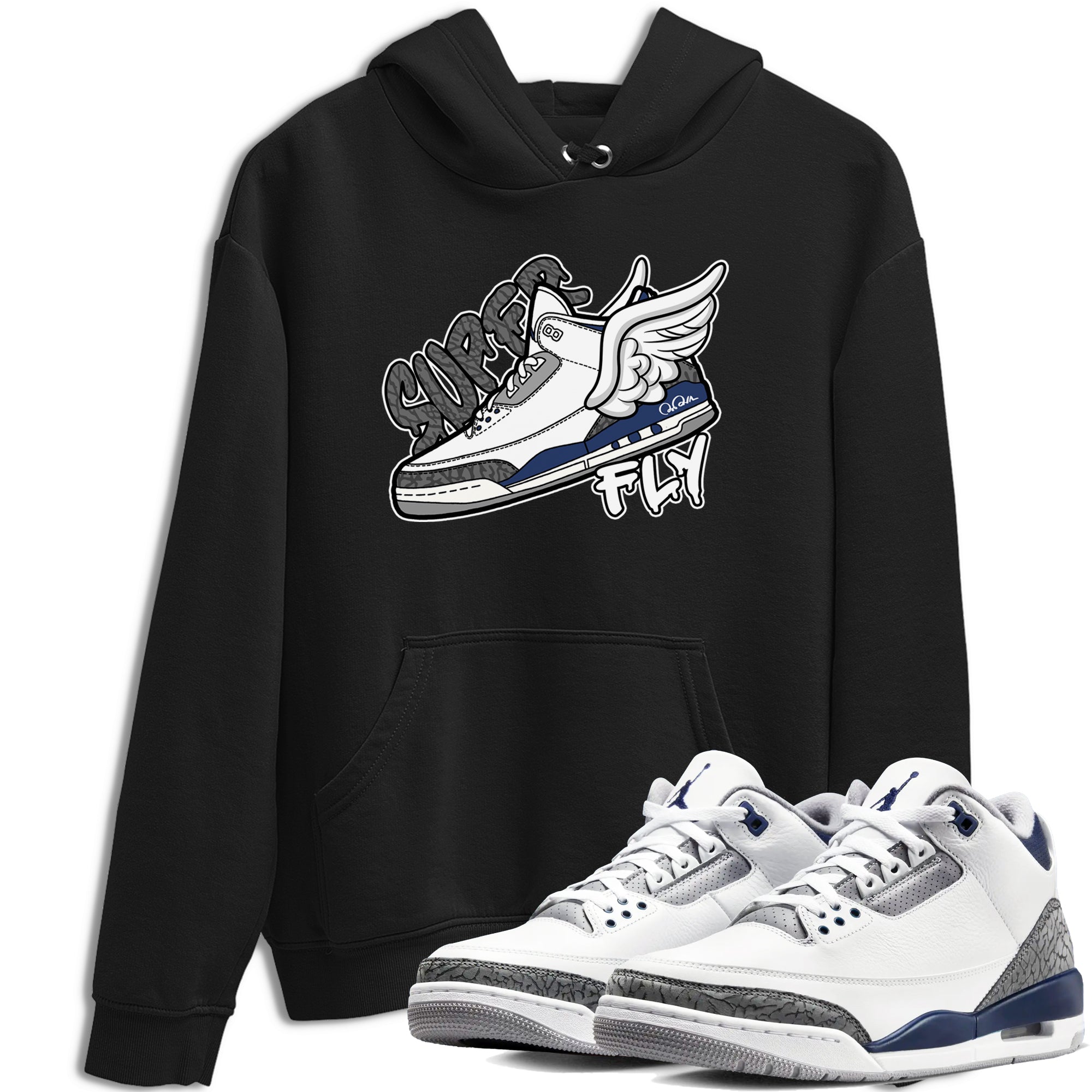 Super Fly snkmatch Tees - Air Jordan 3 Midnight Navy 2023