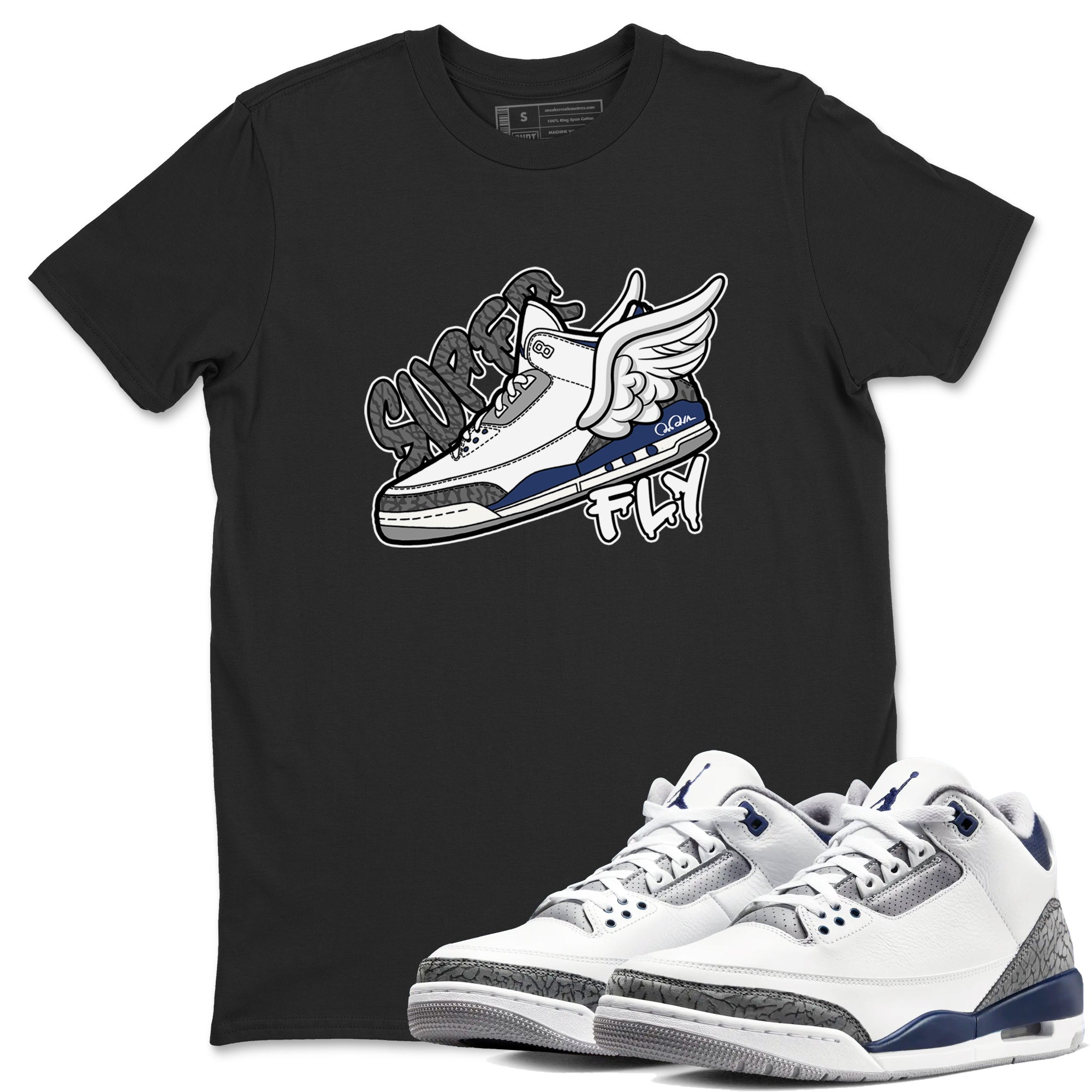 Super Fly snkmatch Tees - Air Jordan 3 Midnight Navy 2023
