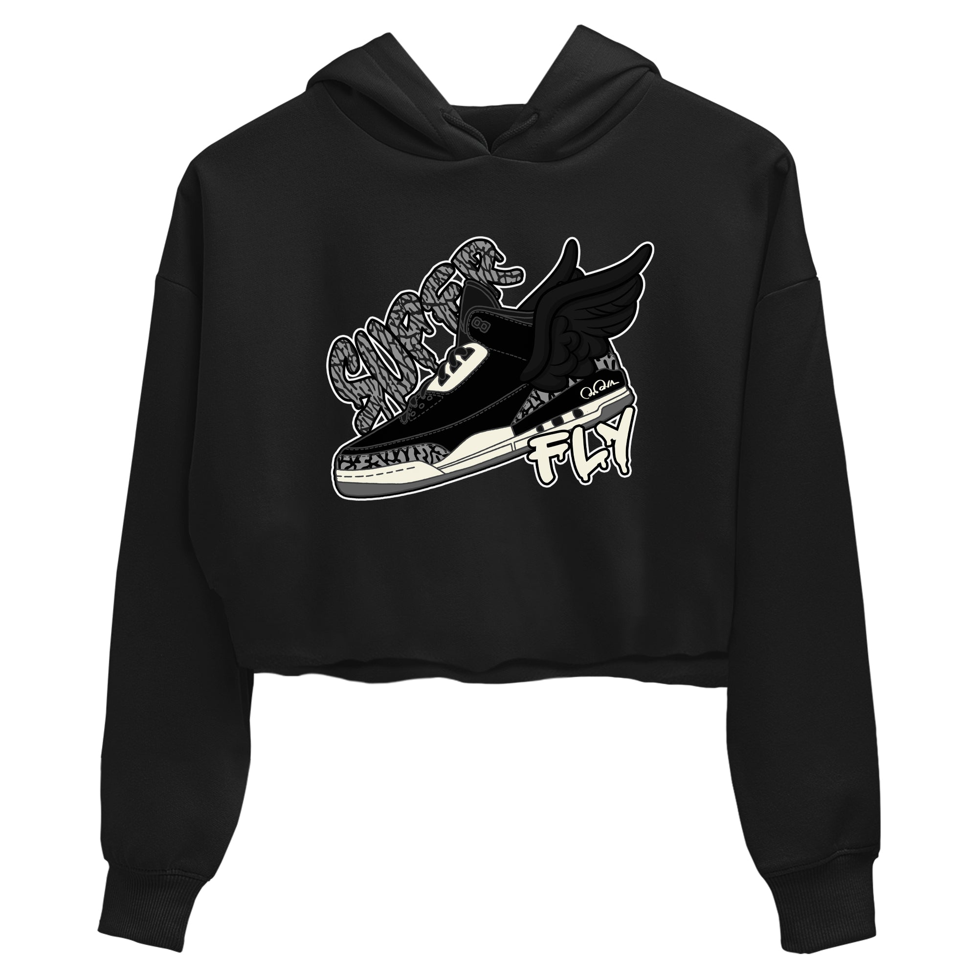 Super Fly snkmatch Women's Top - Air Jordan 3 Off Noir