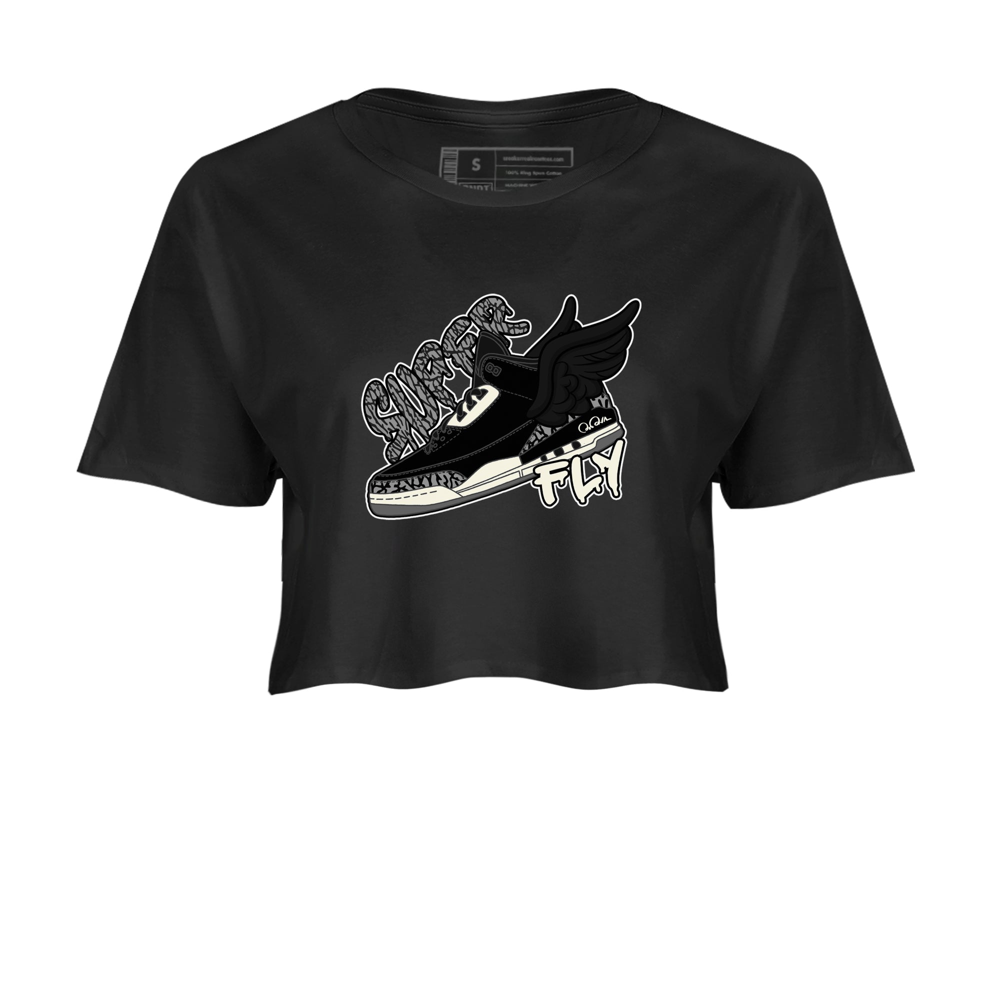 Super Fly snkmatch Women's Top - Air Jordan 3 Off Noir