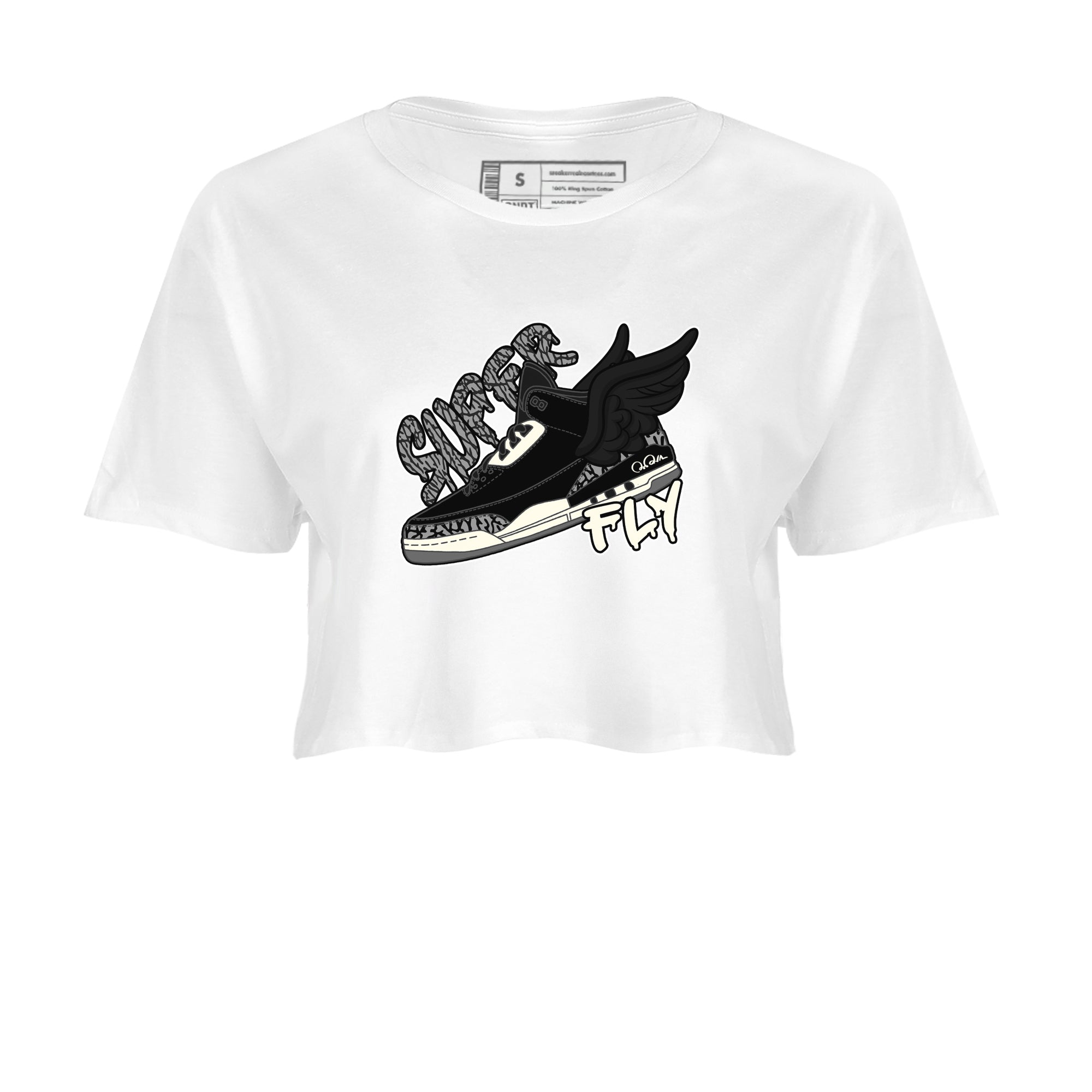 Super Fly snkmatch Women's Top - Air Jordan 3 Off Noir